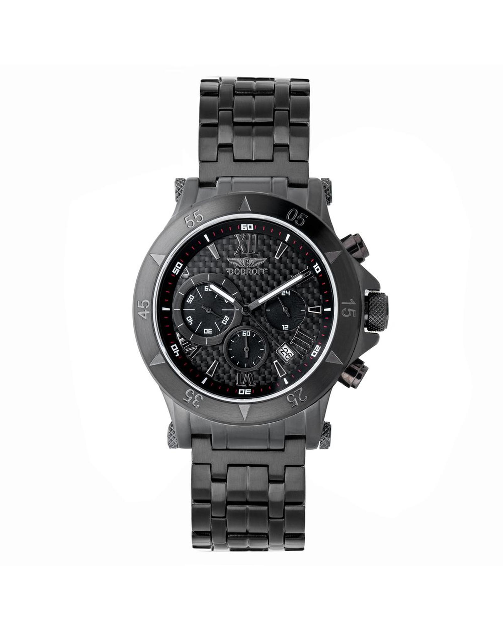 V539-BOBF1001M21MAC-202506160041-00 Bobroff Men's Black Steel Watch - One Size - Image 1
