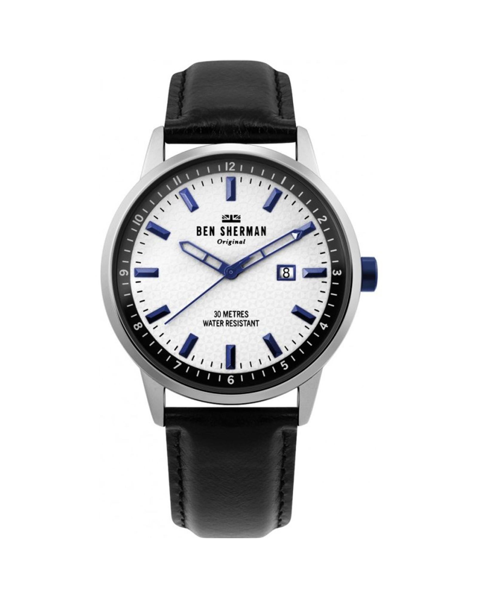 V539-BSWB030BAC-202506160115-00 Ben Sherman Men's Black Leather Watch - One Size - Image 1