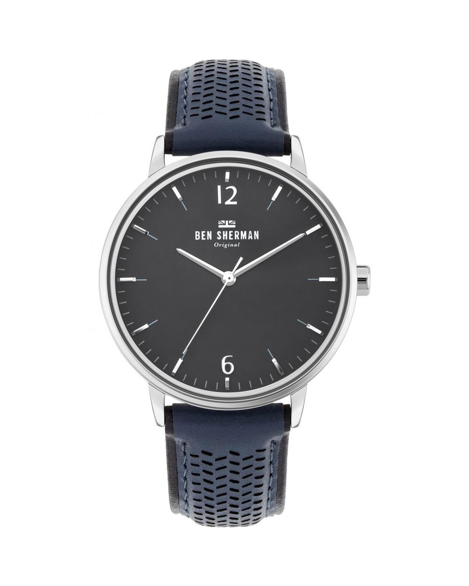 V539-BSWB038UAC-202506160117-00 Ben Sherman Men's Blue Leather Watch - One Size - Image 1