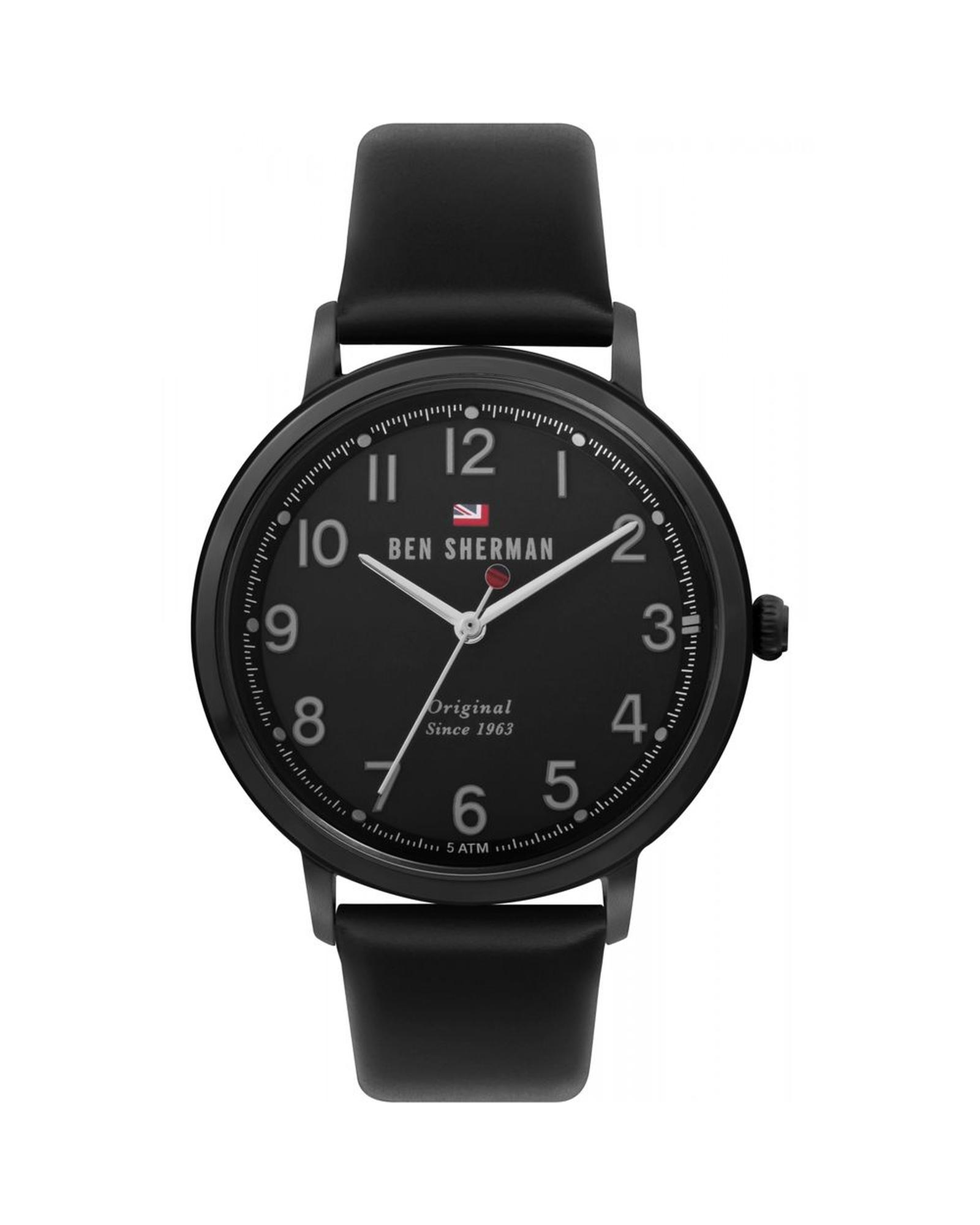 V539-BSWBS113BBAC-202506160126-00 Ben Sherman Men's Black Leather Watch - One Size - Image 1