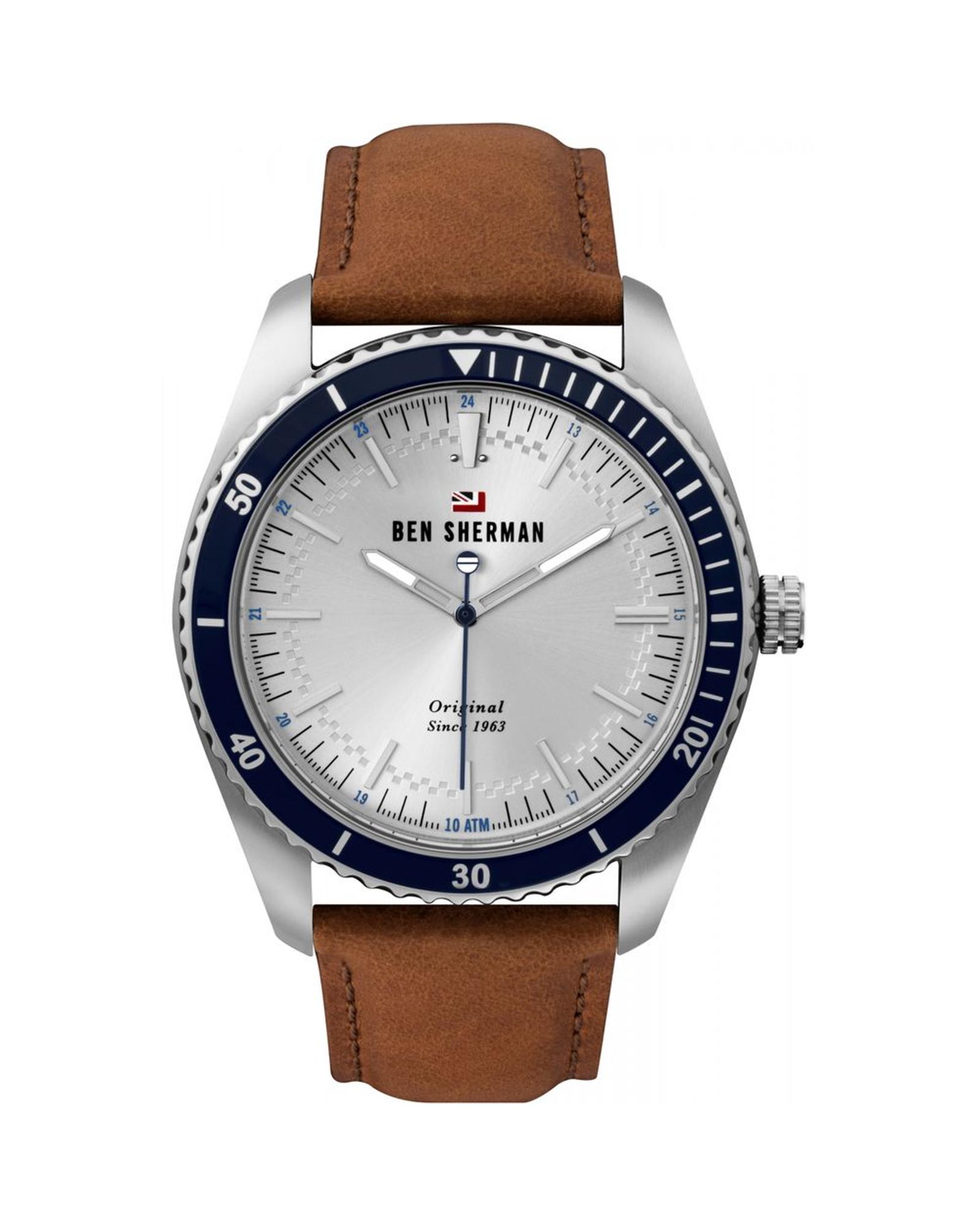 V539-BSWBS114UTAC-202506160127-00 Ben Sherman Men's Brown Leather Watch - One Size - Image 1