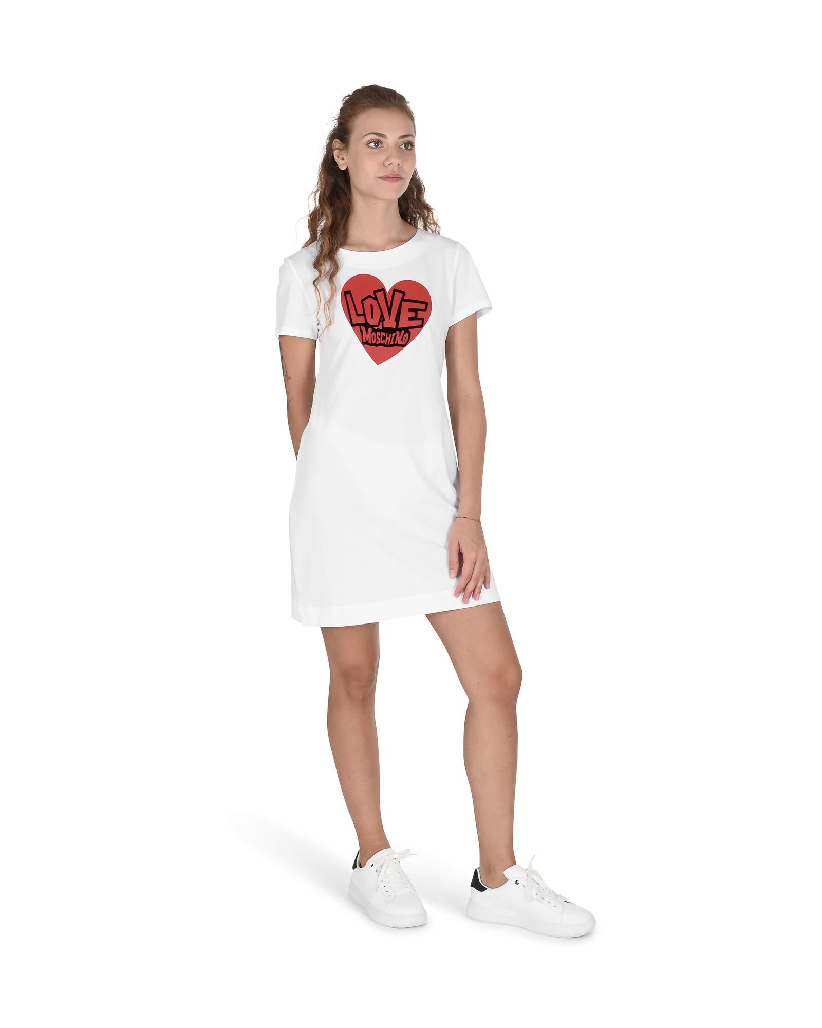 V539-BTB106789-202506160131-00 Heartprint Mini Dress Short Sleeve TShirt Dress - 40 IT - Image 1