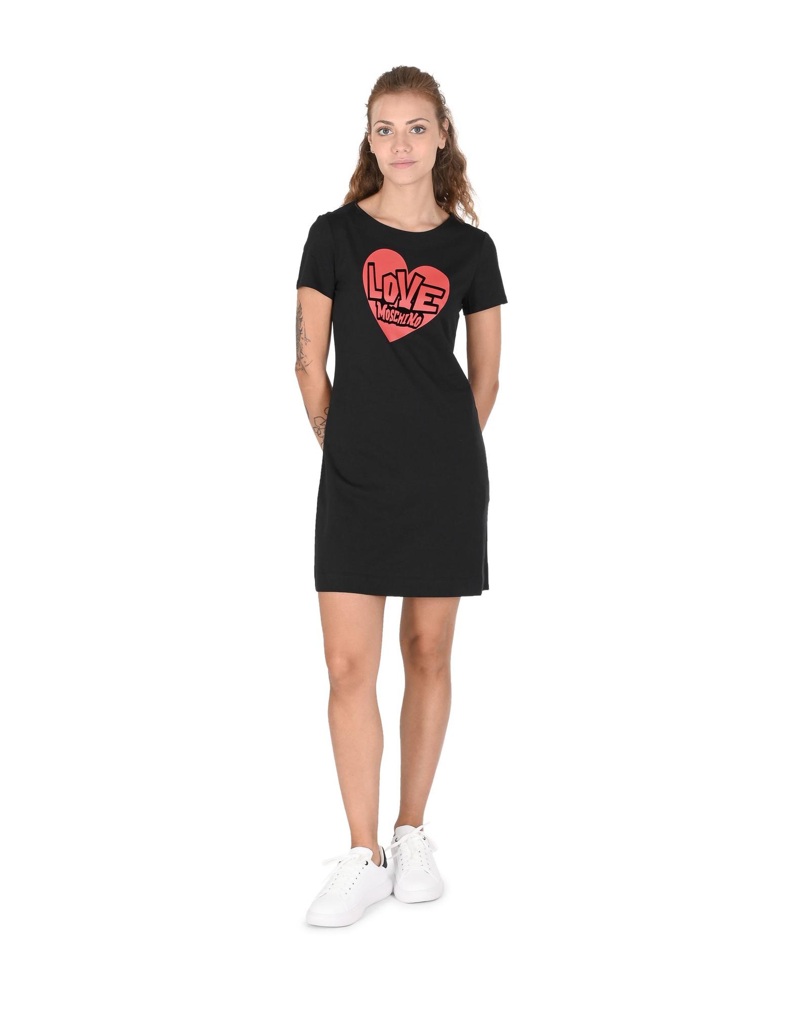 V539-BTB106796-202506160135-00 Heart Print Mini Dress Short Sleeves - 44 IT - Image 1