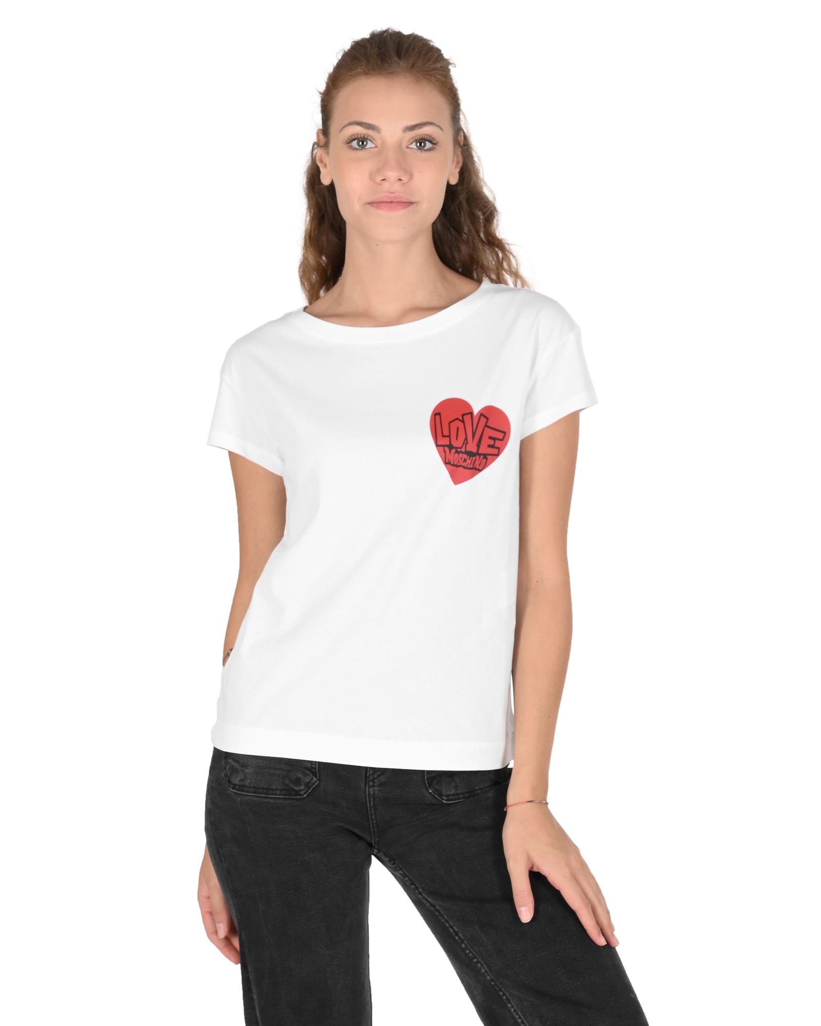 V539-BTB106924-202506160142-00 Love Moschino Women's T-Shirt White - 40 IT - Image 1