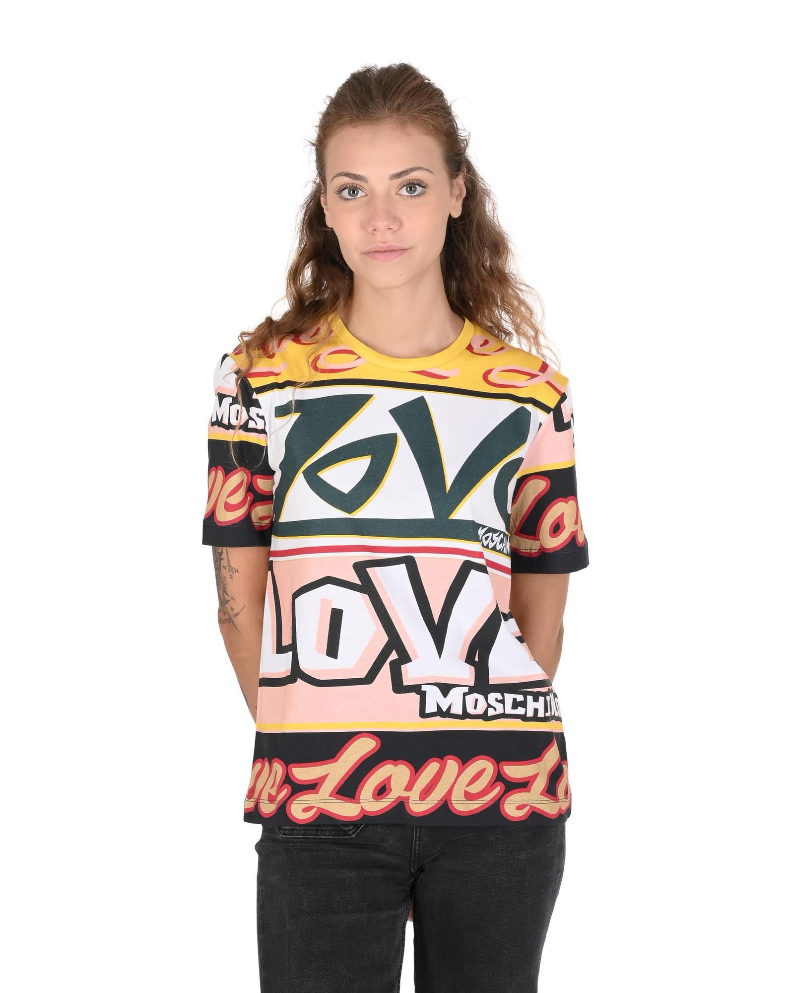 V539-BTB106985-202506160215-00 Love Moschino Women's Multicolor Graphic T-Shirt - 40 IT - Image 1