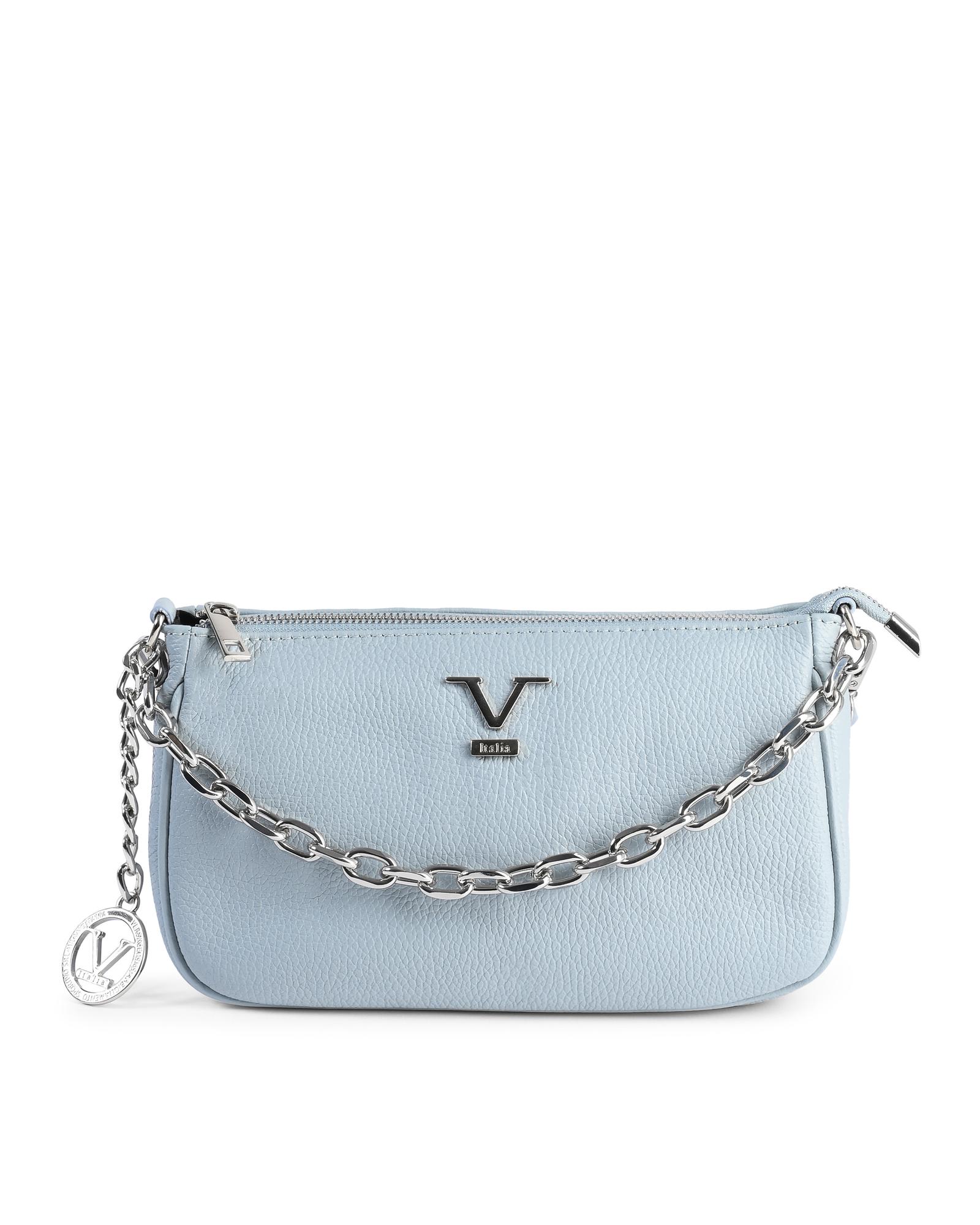 V539-BTB107131-202508312320-00 Blue Leather Mini Bag - One Size - Image 1