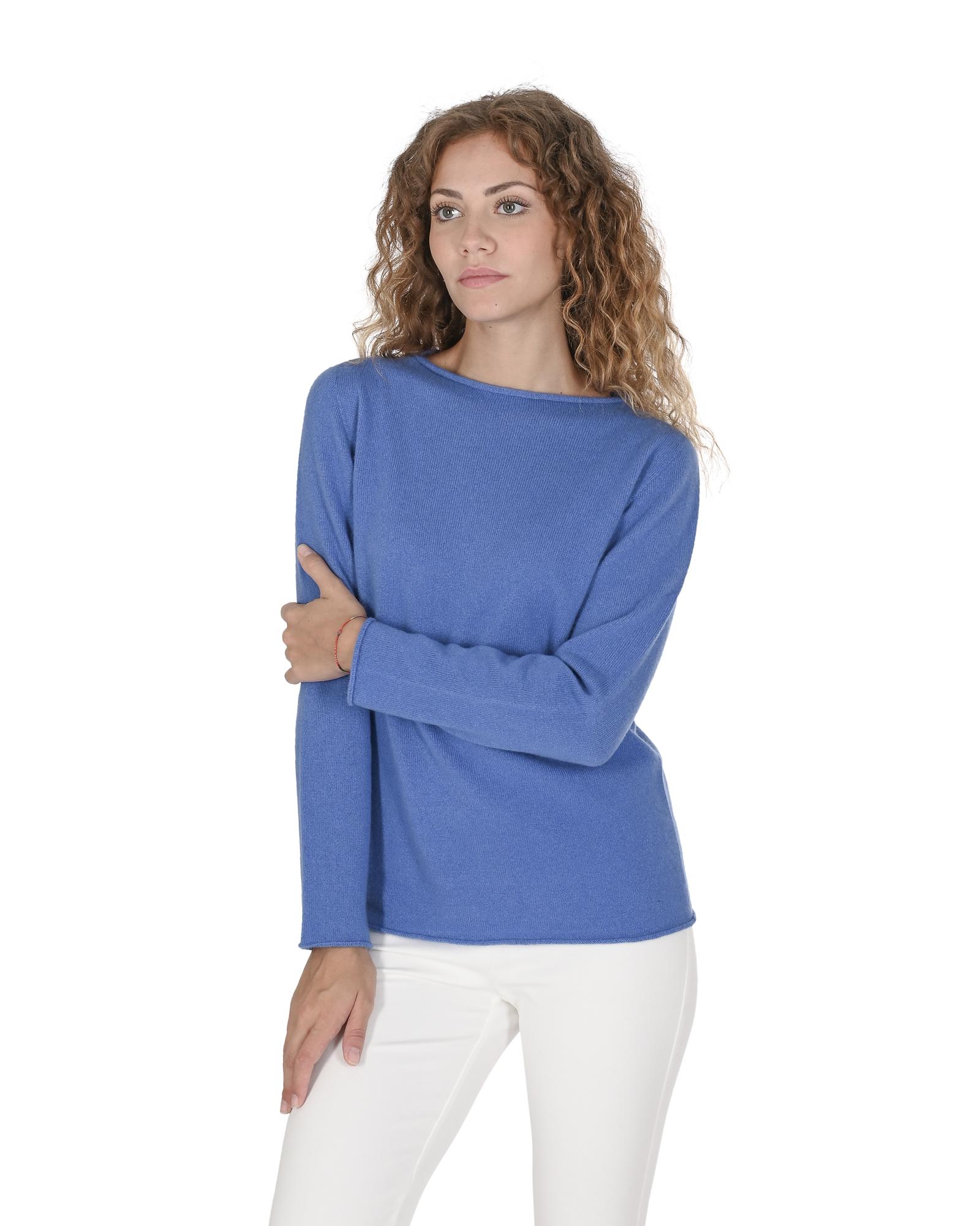 V539-BTB107650-202509011620-00 Premium Cashmere Boatneck Sweater - M - Image 1