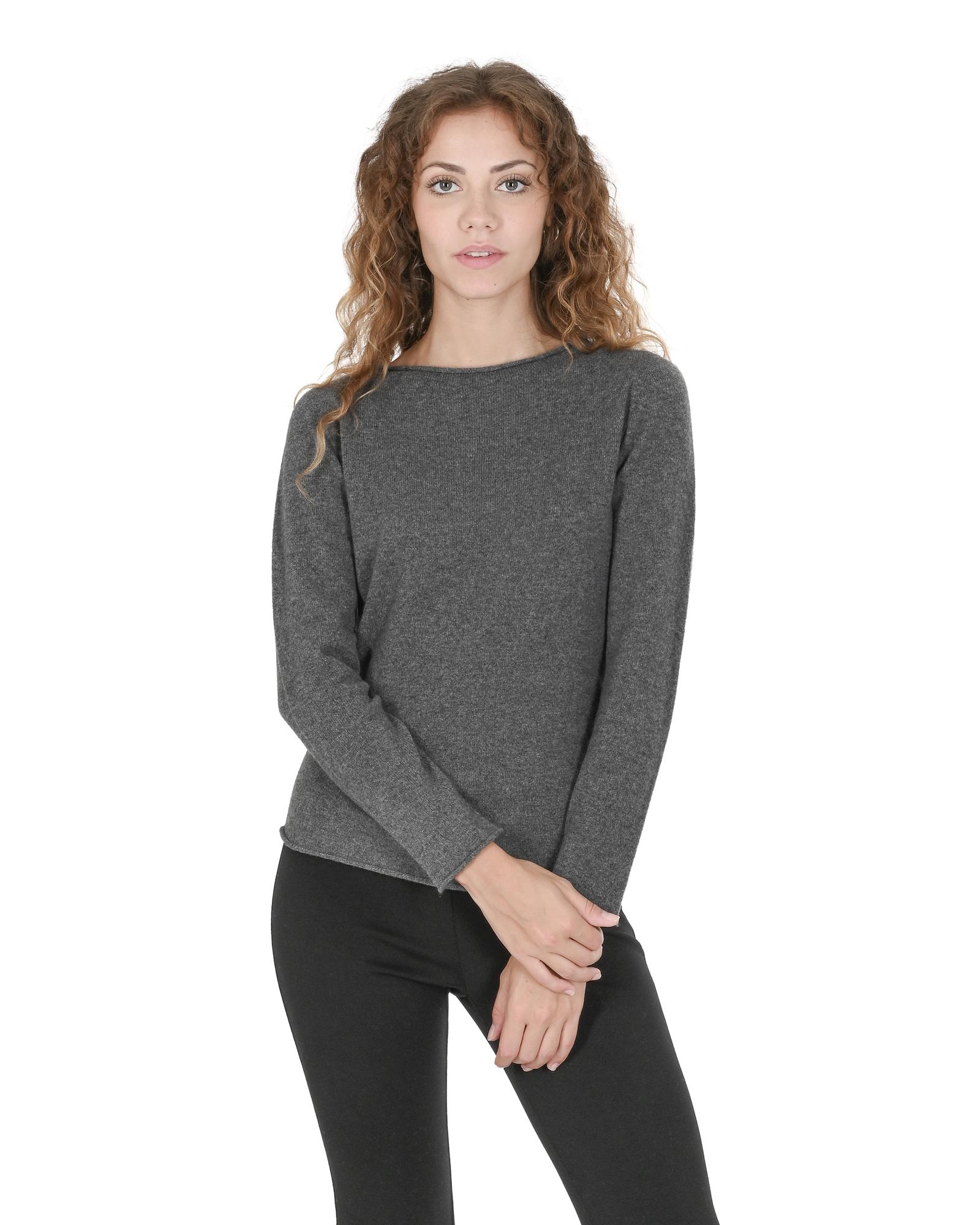 V539-BTB107730-202509010445-00 Cashmere Womens Boatneck Sweater - XL - Image 1