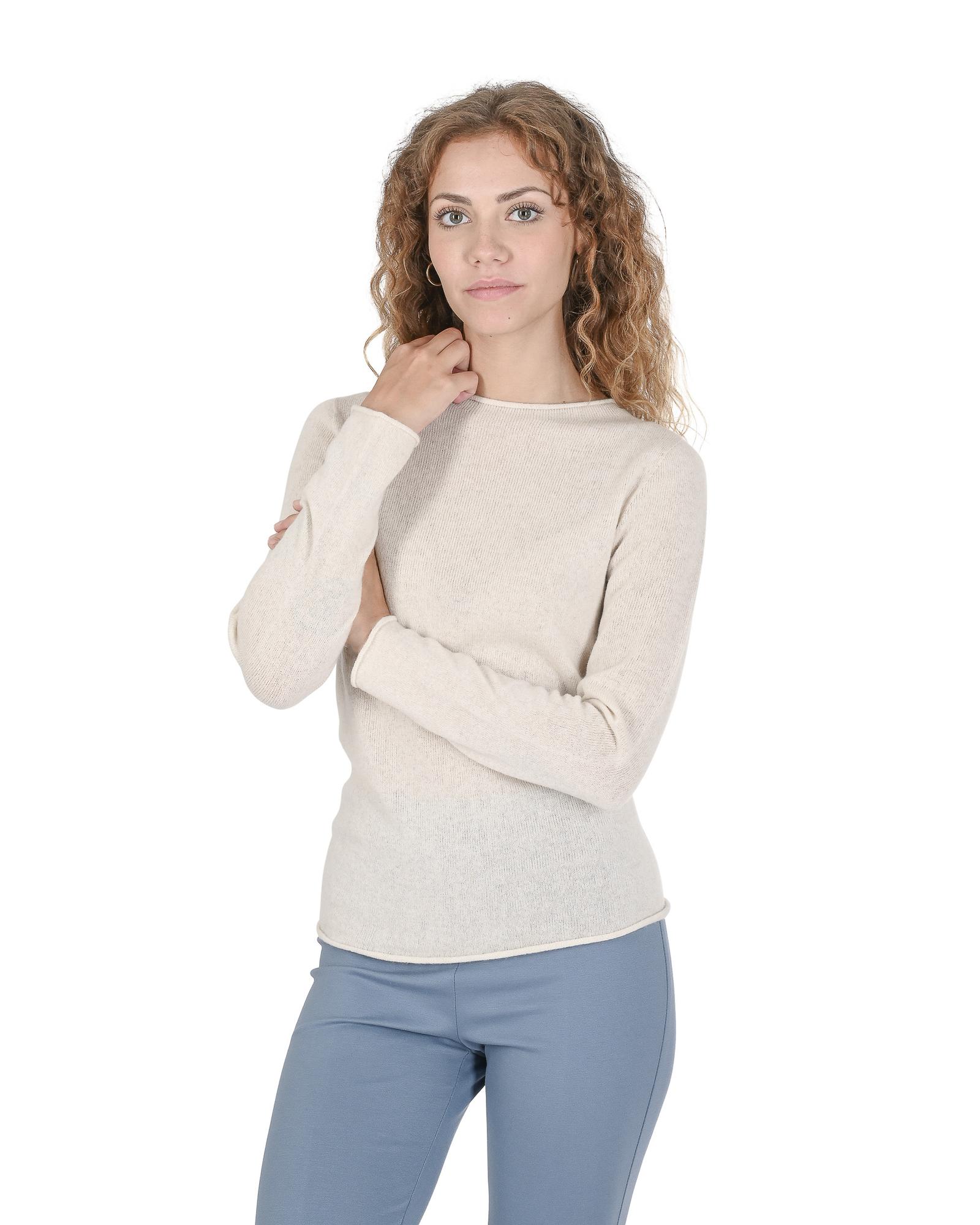 V539-BTB107763-202509010440-00 Cashmere Boatneck Sweater for Women - S - Image 1
