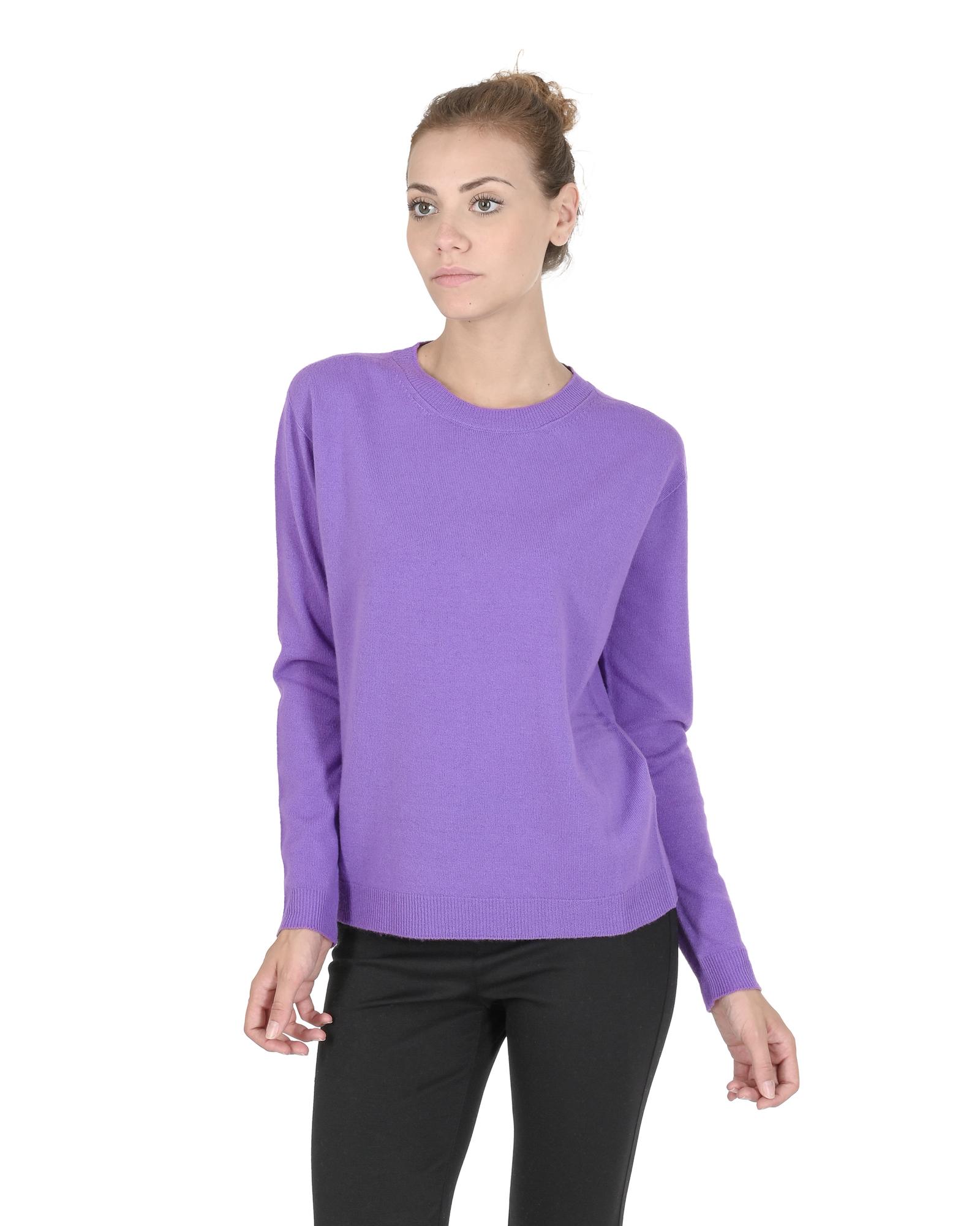 V539-BTB107874-176223-00 Crown of Edinburgh Cashmere Women's Premium Italian Cashmere Womens Sweater in Lavanda - 40 EU - Image 1