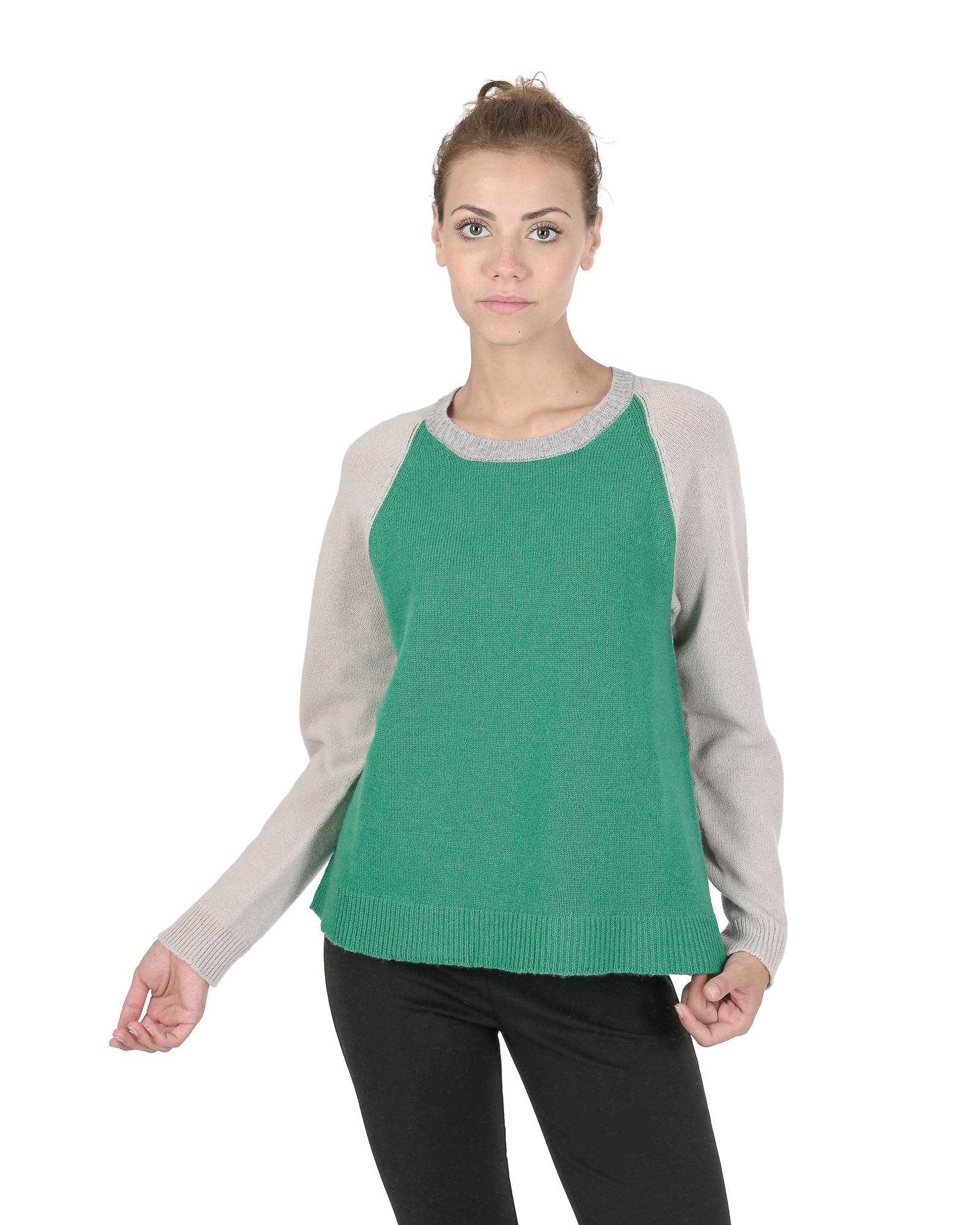 V539-BTB107899-176345-00 Crown of Edinburgh Cashmere Women's Premium Cashmere Round Neck Sweater in Multicolor - 42 EU - Image 1
