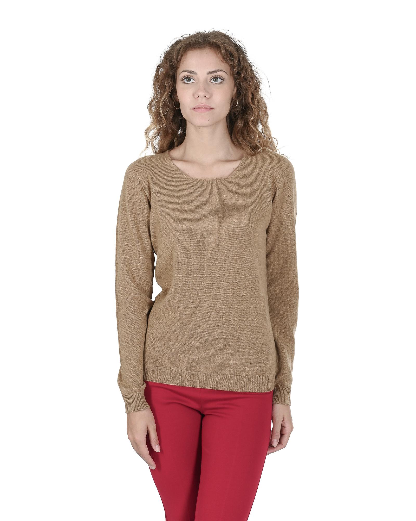 V539-BTB108037-202509010355-00 Cashmere Womens Square Neck Sweater - Premium Quality - S - Image 1