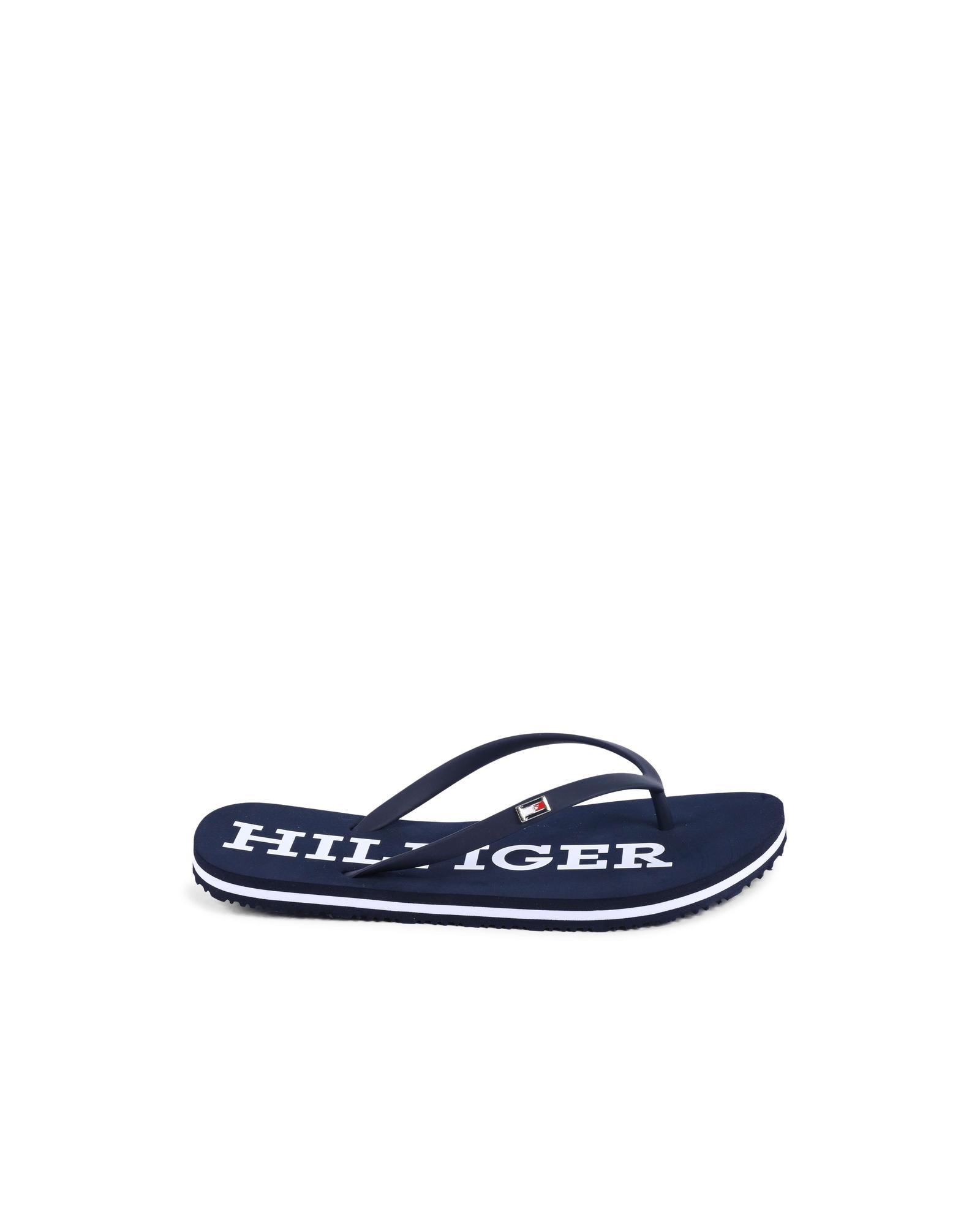 V539-BTB113974-202506160326-00 Hilfiger Logo Flip Flops Summer Sandals - 40 IT - Image 1