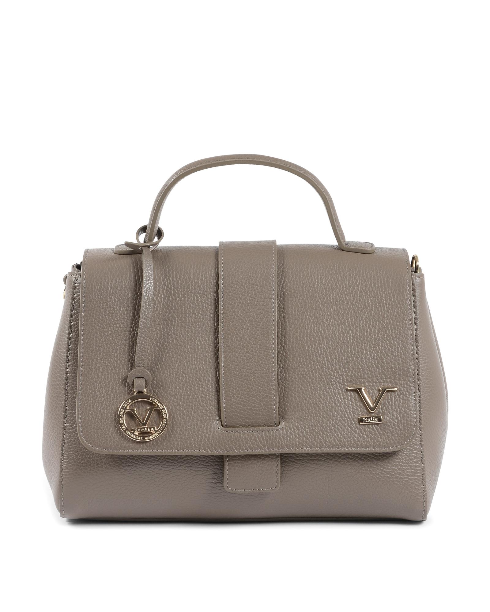 V539-BTB59426-169229-00 V Italia by Versace 1969 abbigliamento sportivo srl Women's Leather Handbag in Mole gray - One Size - Image 1