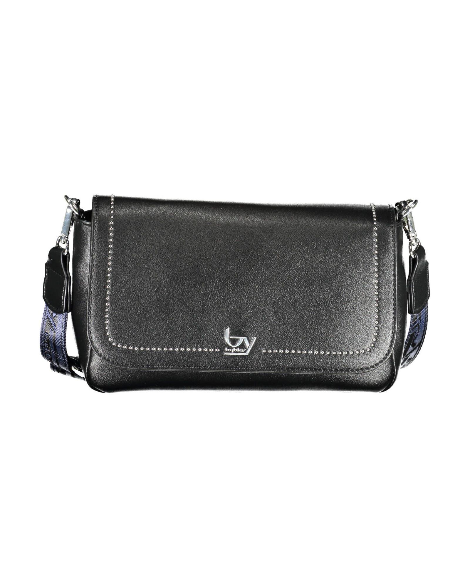 V539-BY-17027-202506160610-00 BYBLOS Women's Elegant Black Contrasting Detail Handbag - One Size - Image 1