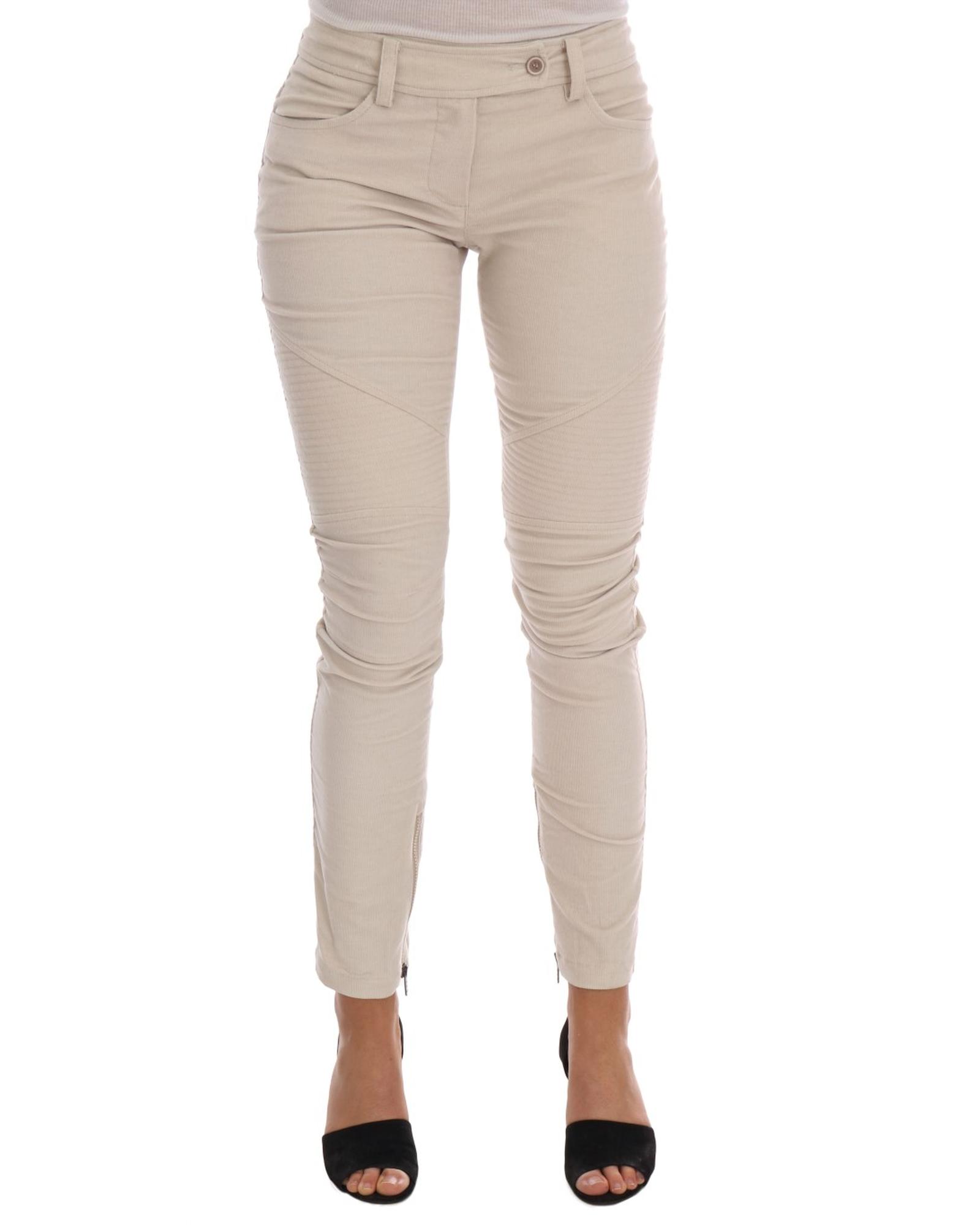 V539-BYX1154-2-202509010650-00 Cropped Corduroy Pants with Logo Details 44 IT Women - Image 1