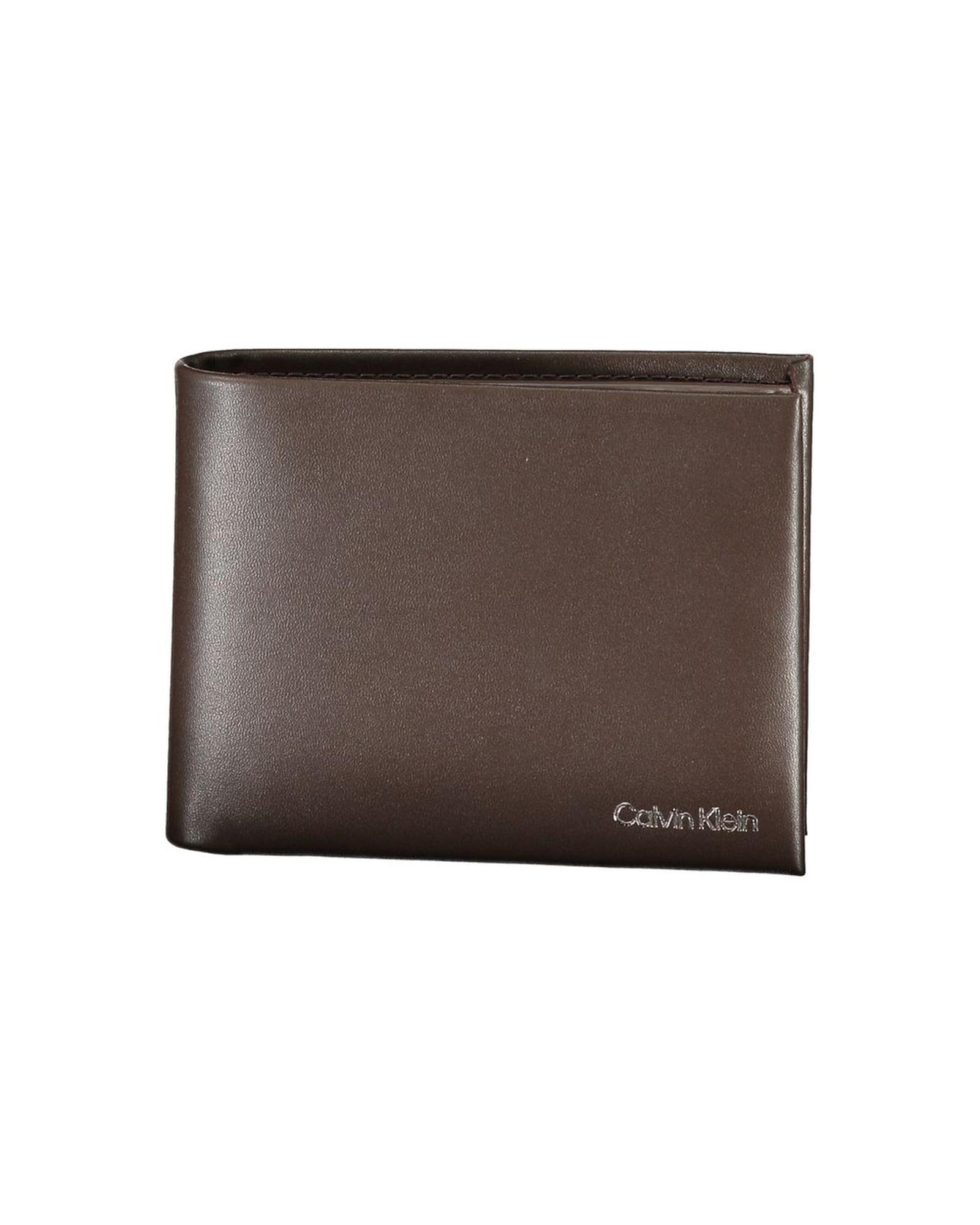 V539-CA-25956-202506160947-00 Calvin Klein Men's Brown Leather Wallet - One Size - Image 1