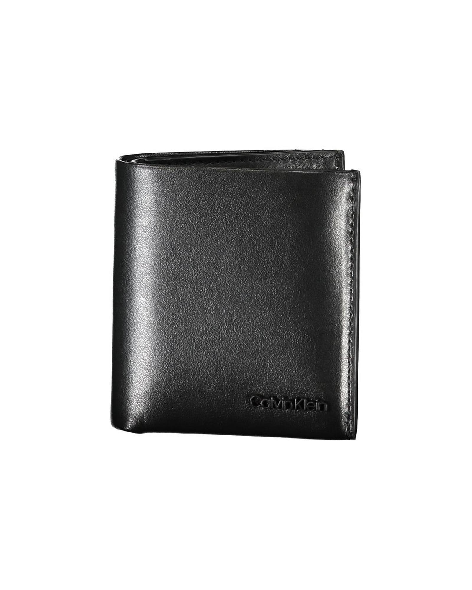 V539-CA-26008-202506160631-00 Calvin Klein Men's Black Leather Wallet - One Size - Image 1