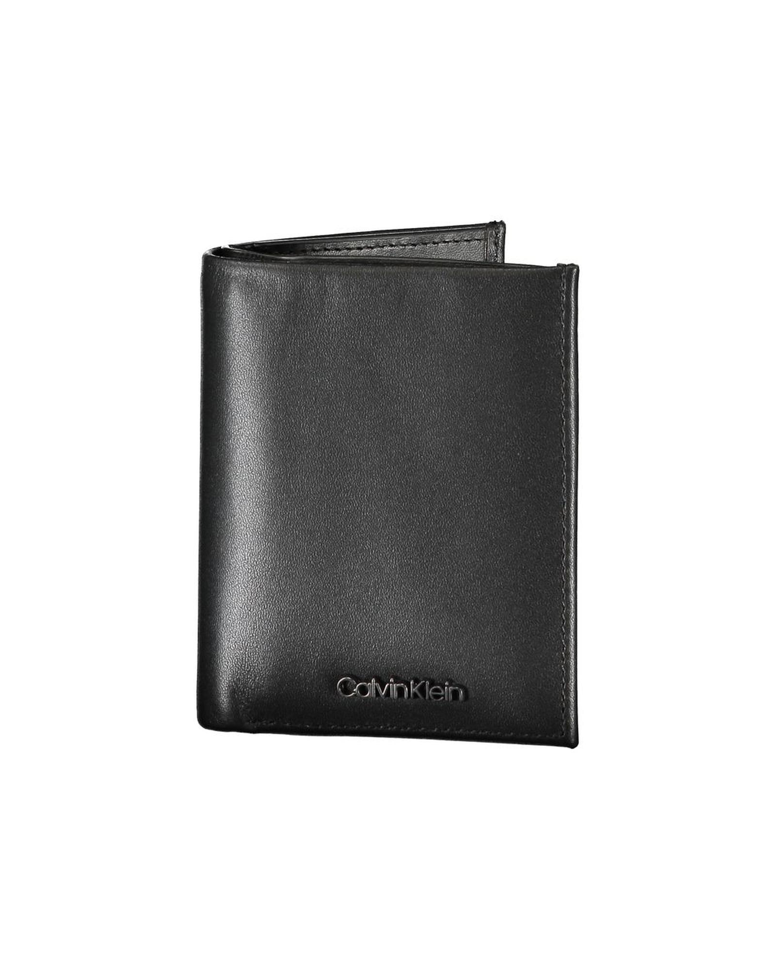 V539-CA-26027-202506160635-00 Calvin Klein Men's Black Leather Wallet - One Size - Image 1