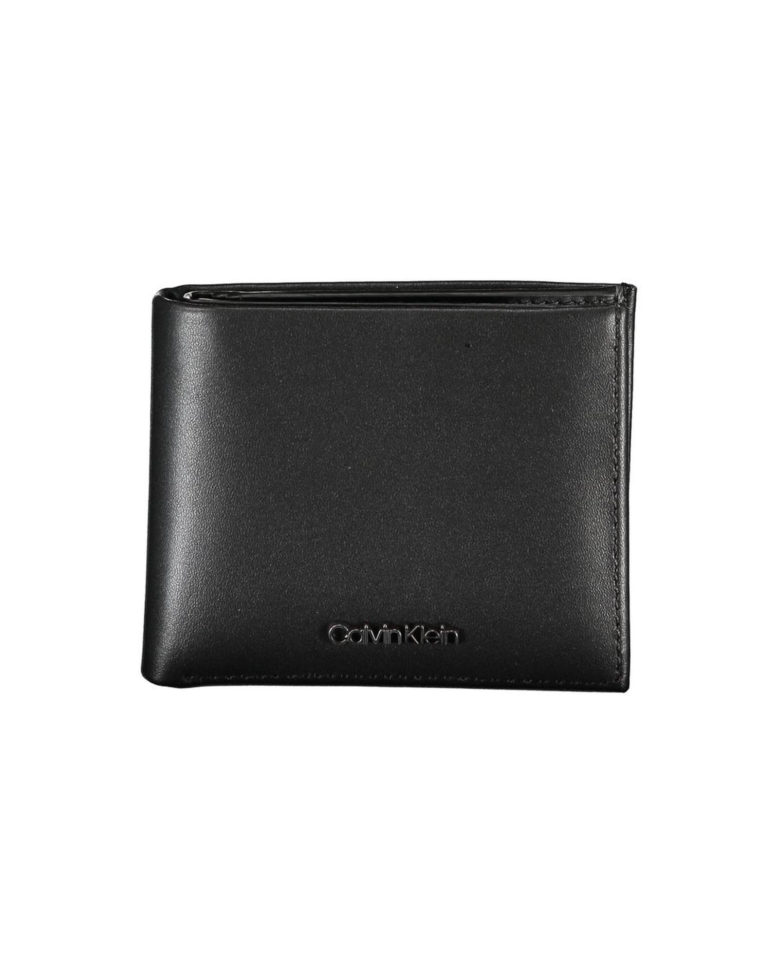 V539-CA-26032-202506160636-00 Calvin Klein Men's Black Leather Wallet - One Size - Image 1