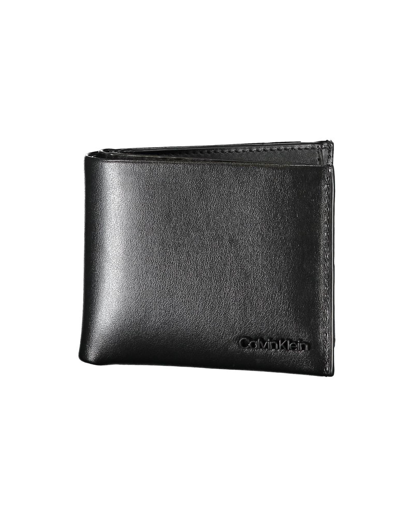 V539-CA-26045-202506160641-00 Calvin Klein Men's Black Leather Wallet - One Size - Image 1