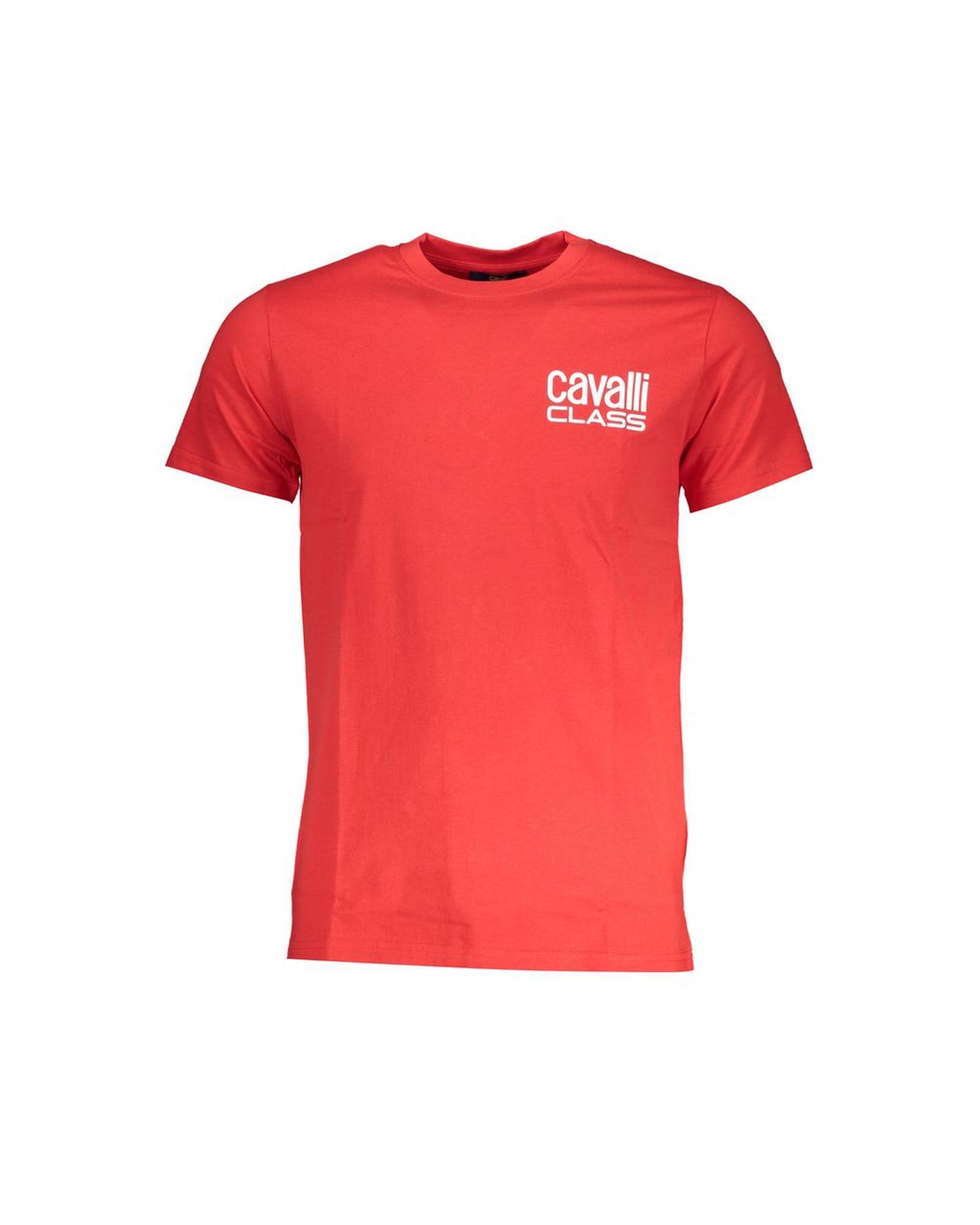 V539-CA-28572-M-202506160632-00 Cavalli Class Men's Red Cotton T-Shirt - M - Image 1