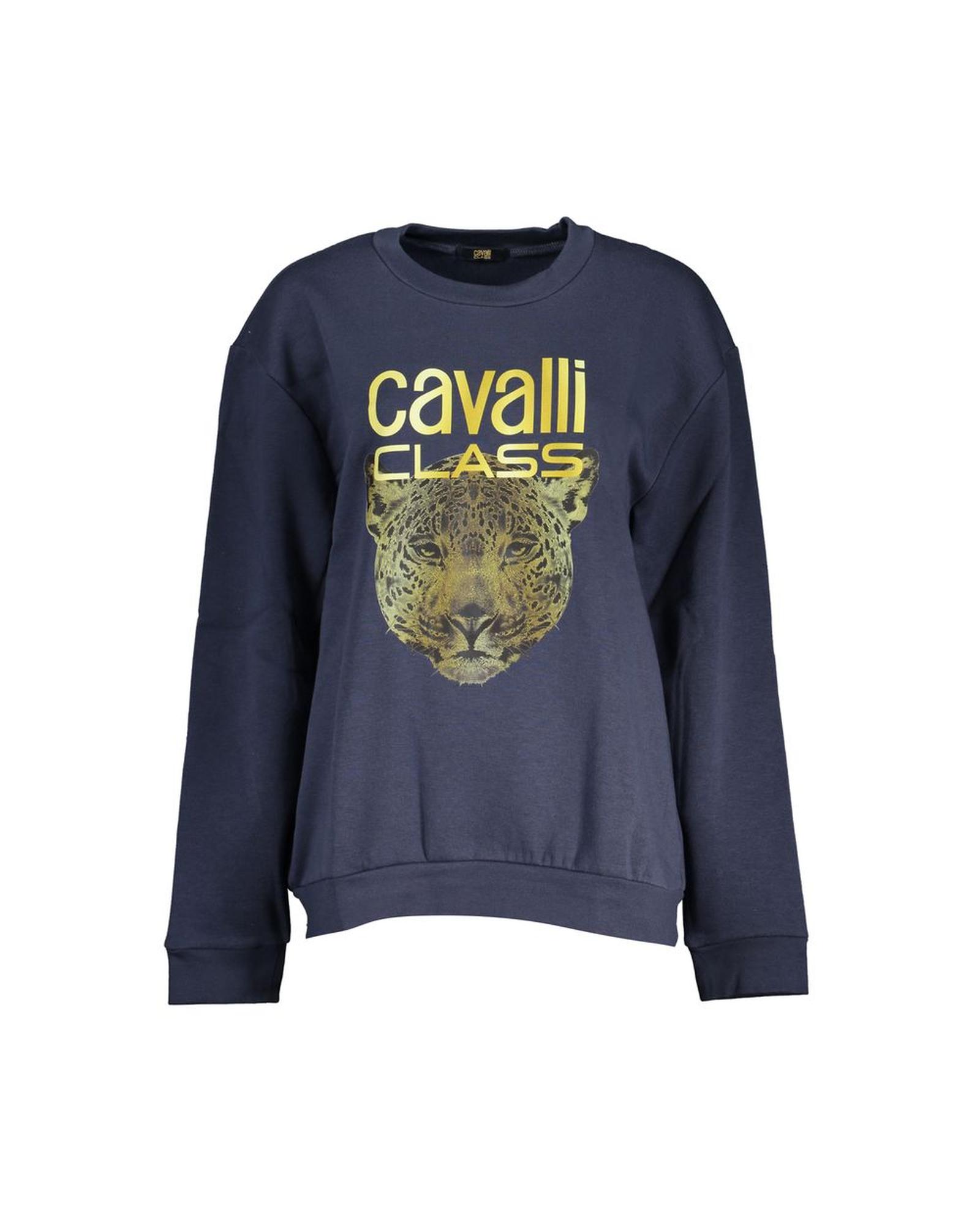 V539-CA-28643-M-202506160837-00 Cavalli Class Women's Blue Cotton Sweater - M - Image 1