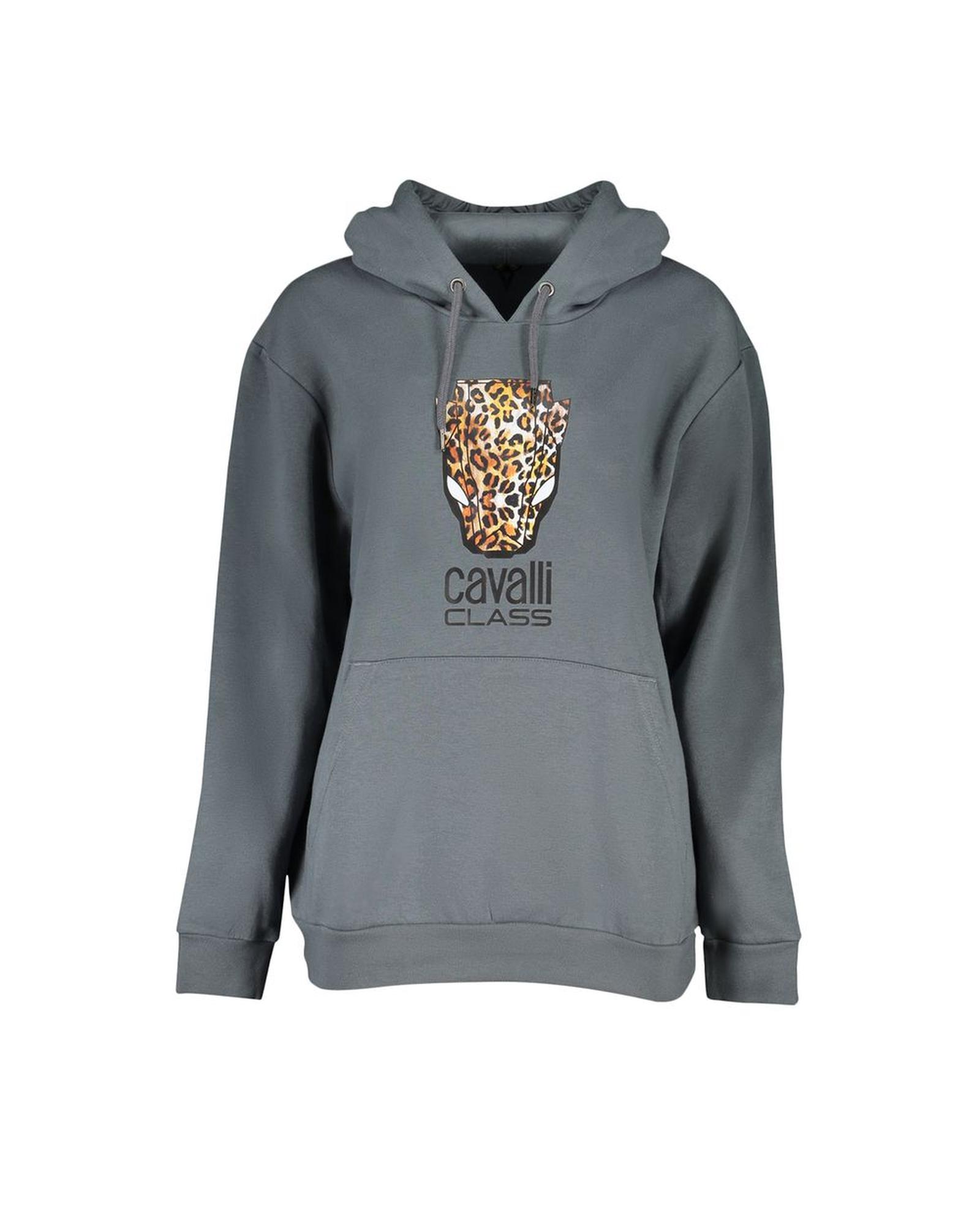 V539-CA-28856-XL-202506161147-00 Cavalli Class Women's Gray Cotton Sweater - XL - Image 1