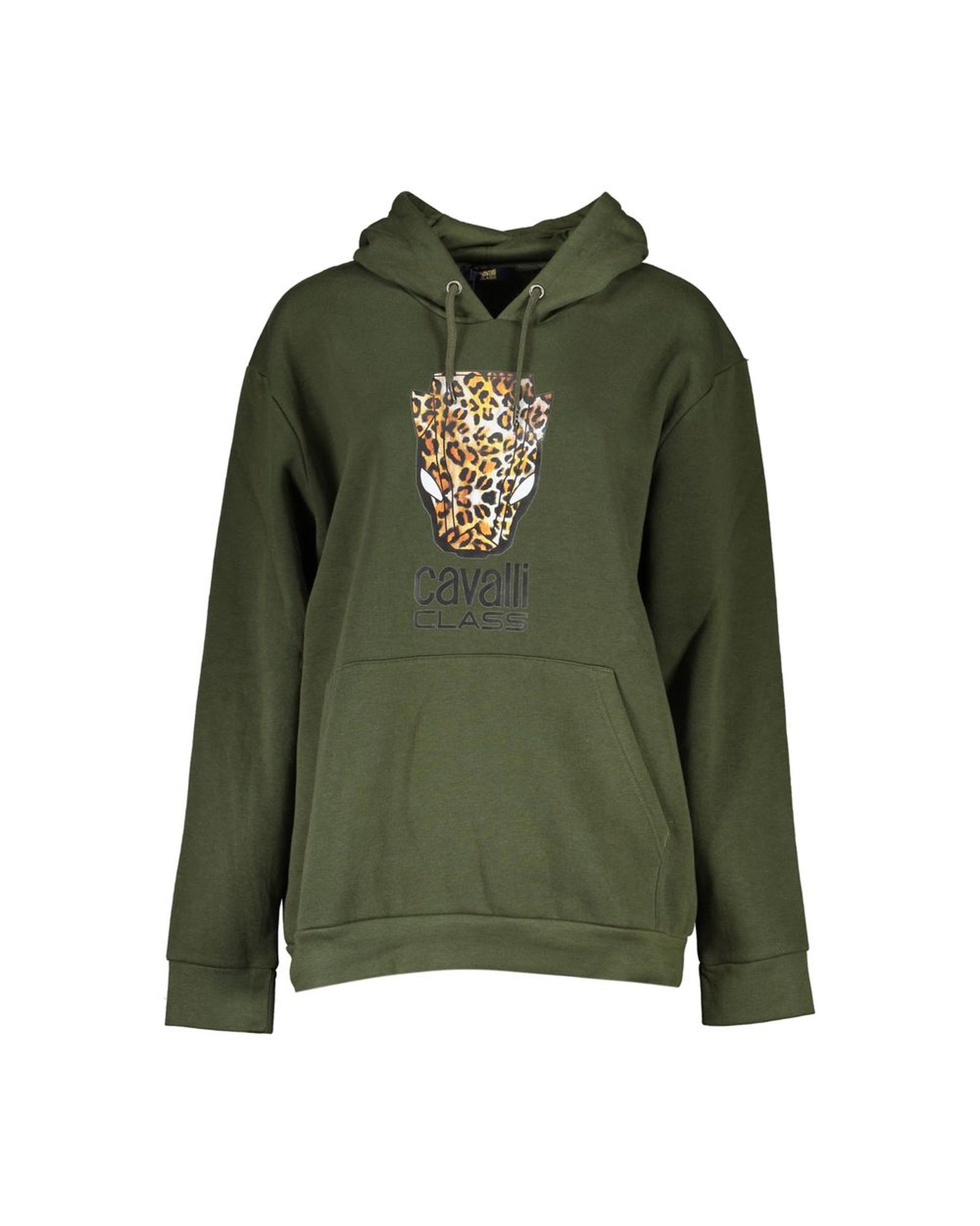 V539-CA-28857-XL-202506161153-00 Cavalli Class Women's Green Cotton Sweater - XL - Image 1