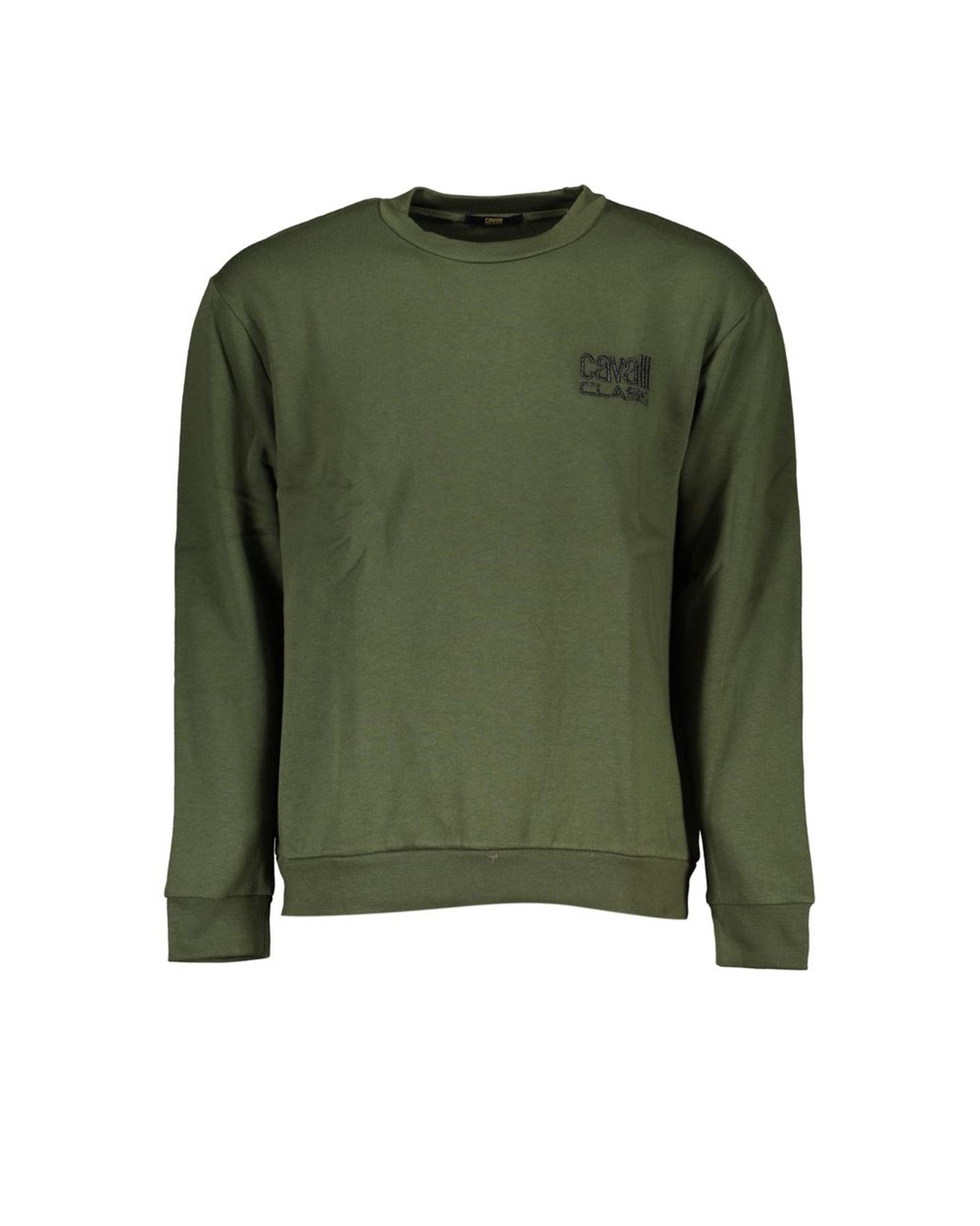 V539-CA-28863-S-202506161220-00 Cavalli Class Men's Green Cotton Sweater - S - Image 1