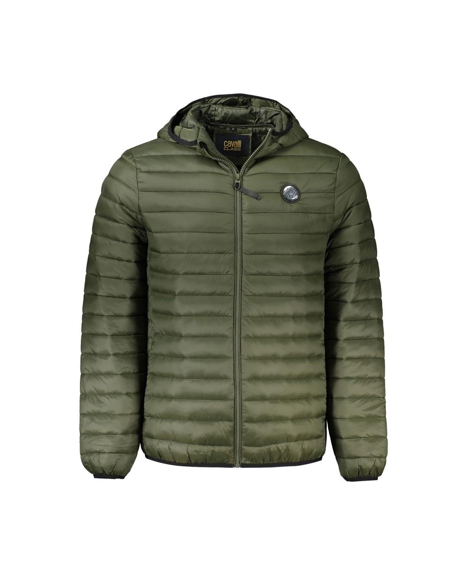 V539-CA-31945-XXL-202506161002-00 Cavalli Class Men's Green Polyamide Jacket - 2XL - Image 1