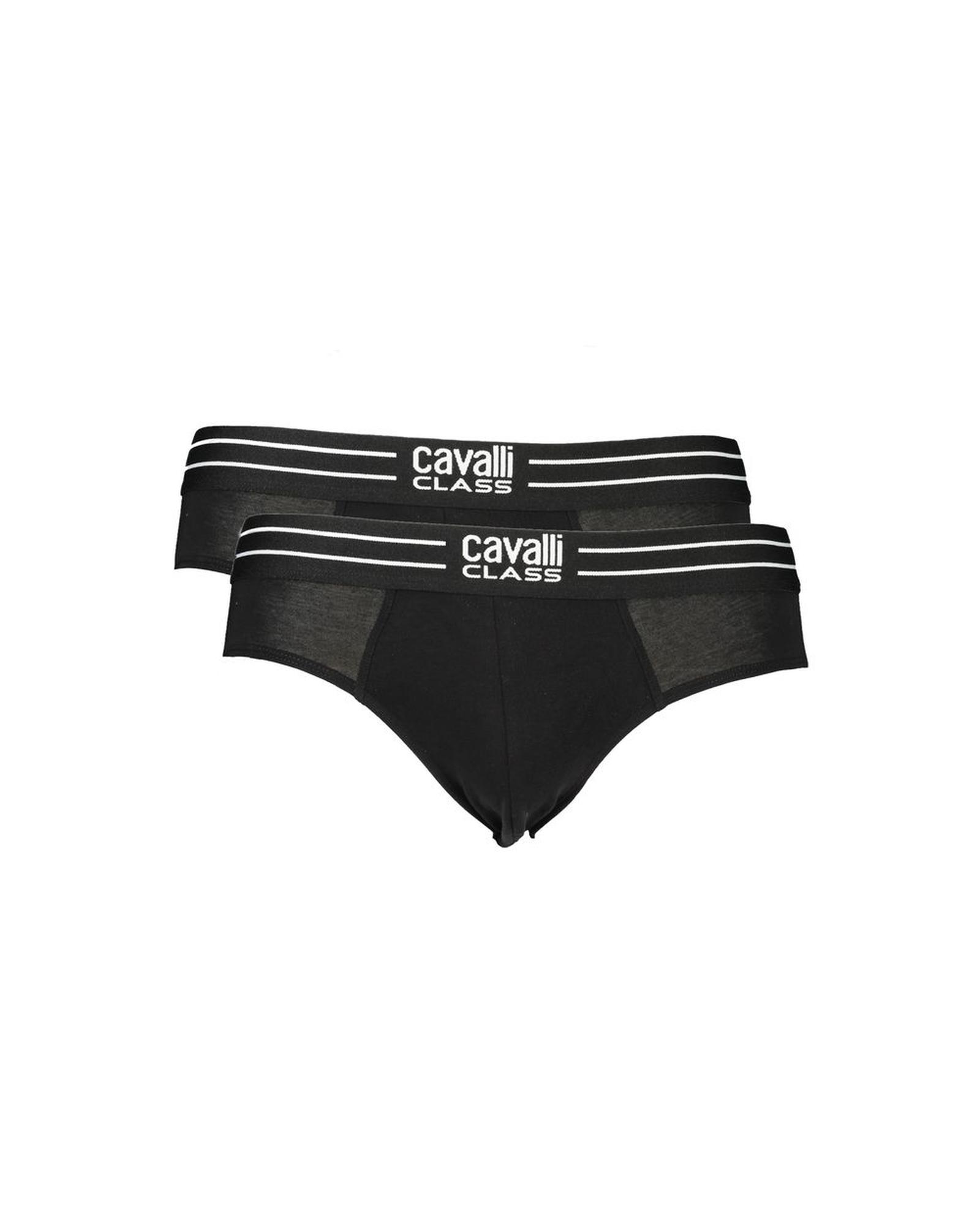 V539-CA-32710-XL-202506161035-00 Cavalli Class Men's Black Cotton Underwear - XL - Image 1