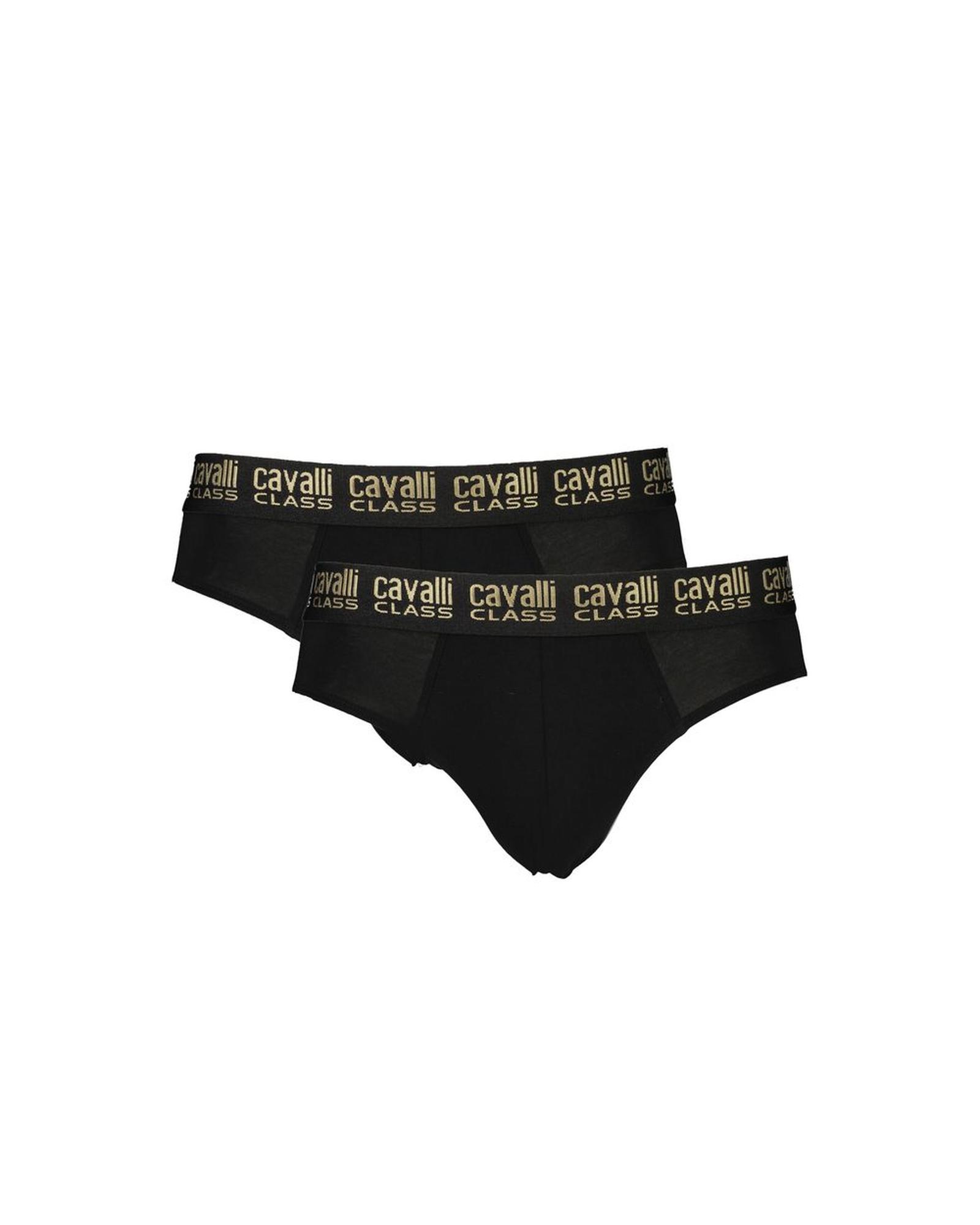 V539-CA-32712-XL-202506161037-00 Cavalli Class Men's Black Cotton Underwear - XL - Image 1