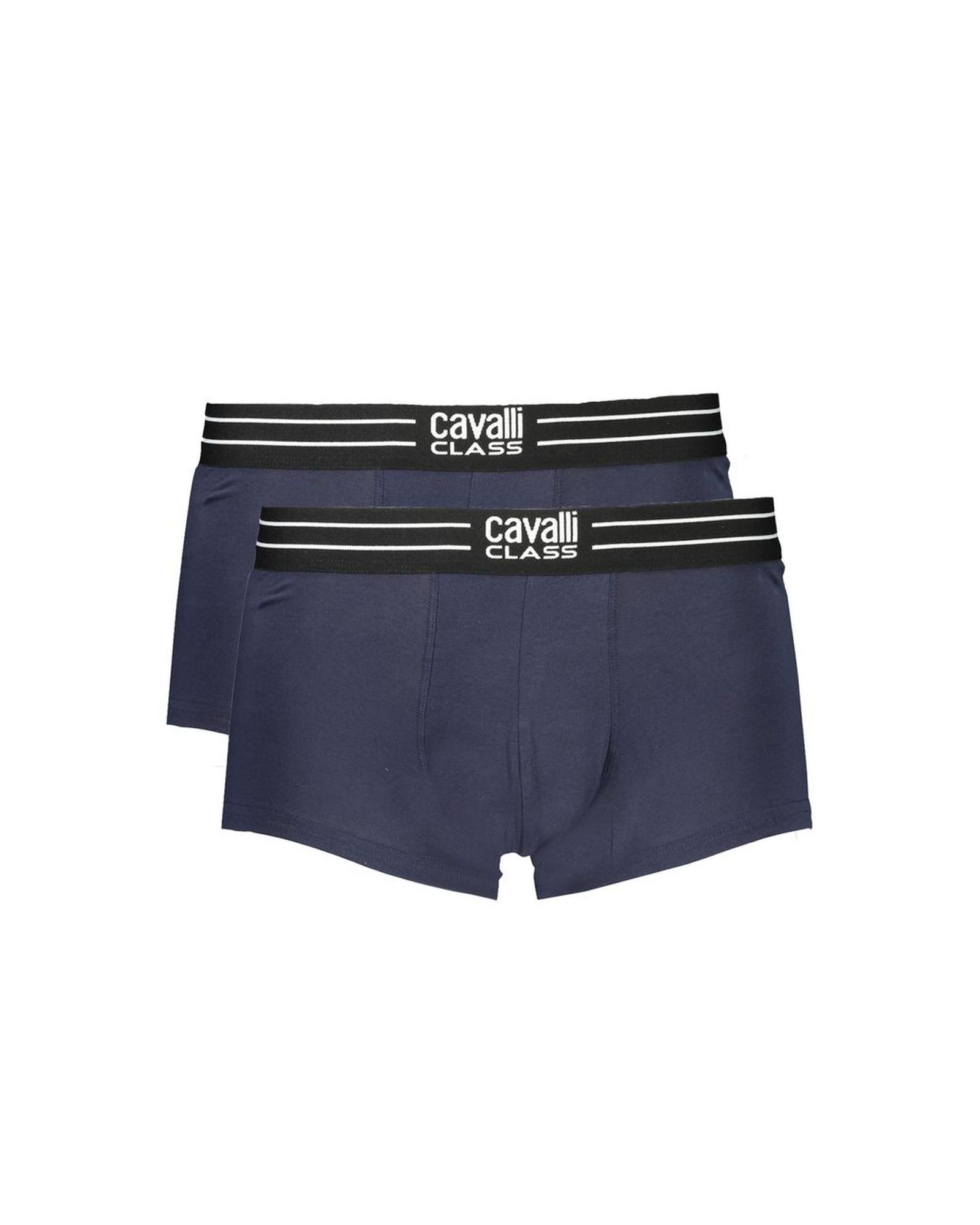 V539-CA-32715-XL-202506161042-00 Cavalli Class Men's Blue Cotton Underwear - XL - Image 1