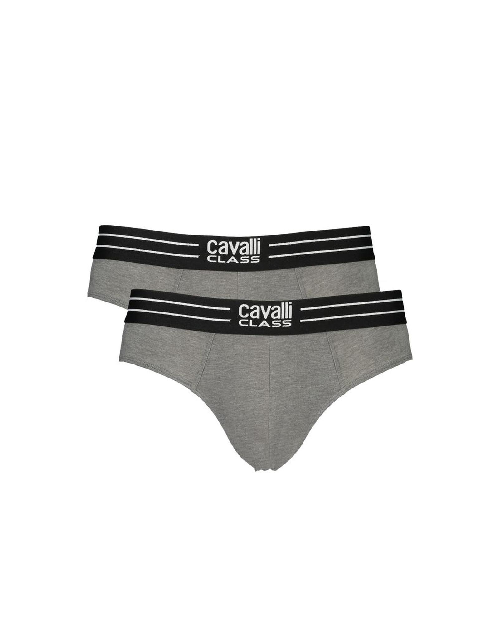 V539-CA-32717-M-202506161046-00 Cavalli Class Men's Gray Cotton Underwear - M - Image 1