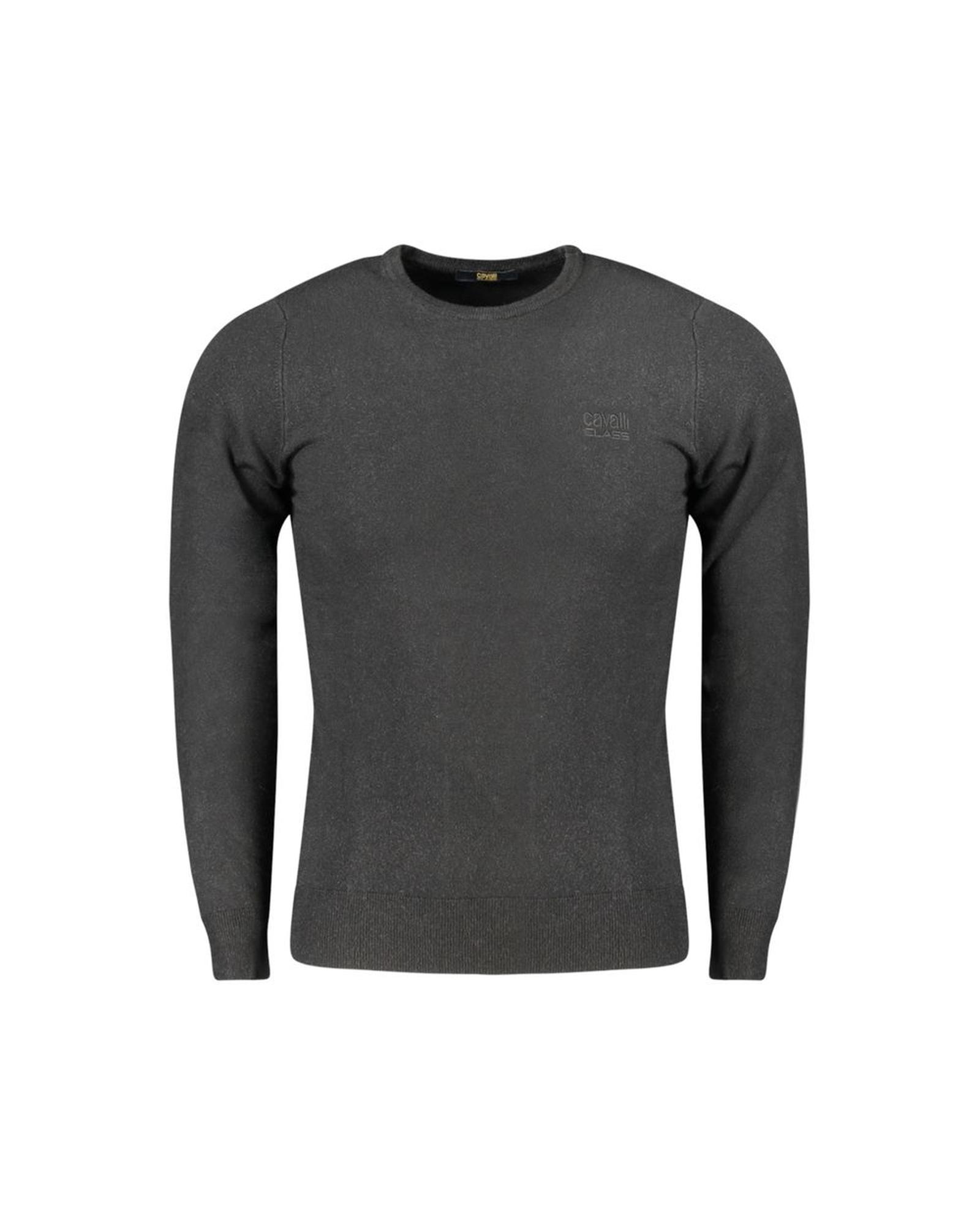 V539-CA-33479-L-202506161130-00 Cavalli Class Men's Black Polyester Sweater - L - Image 1