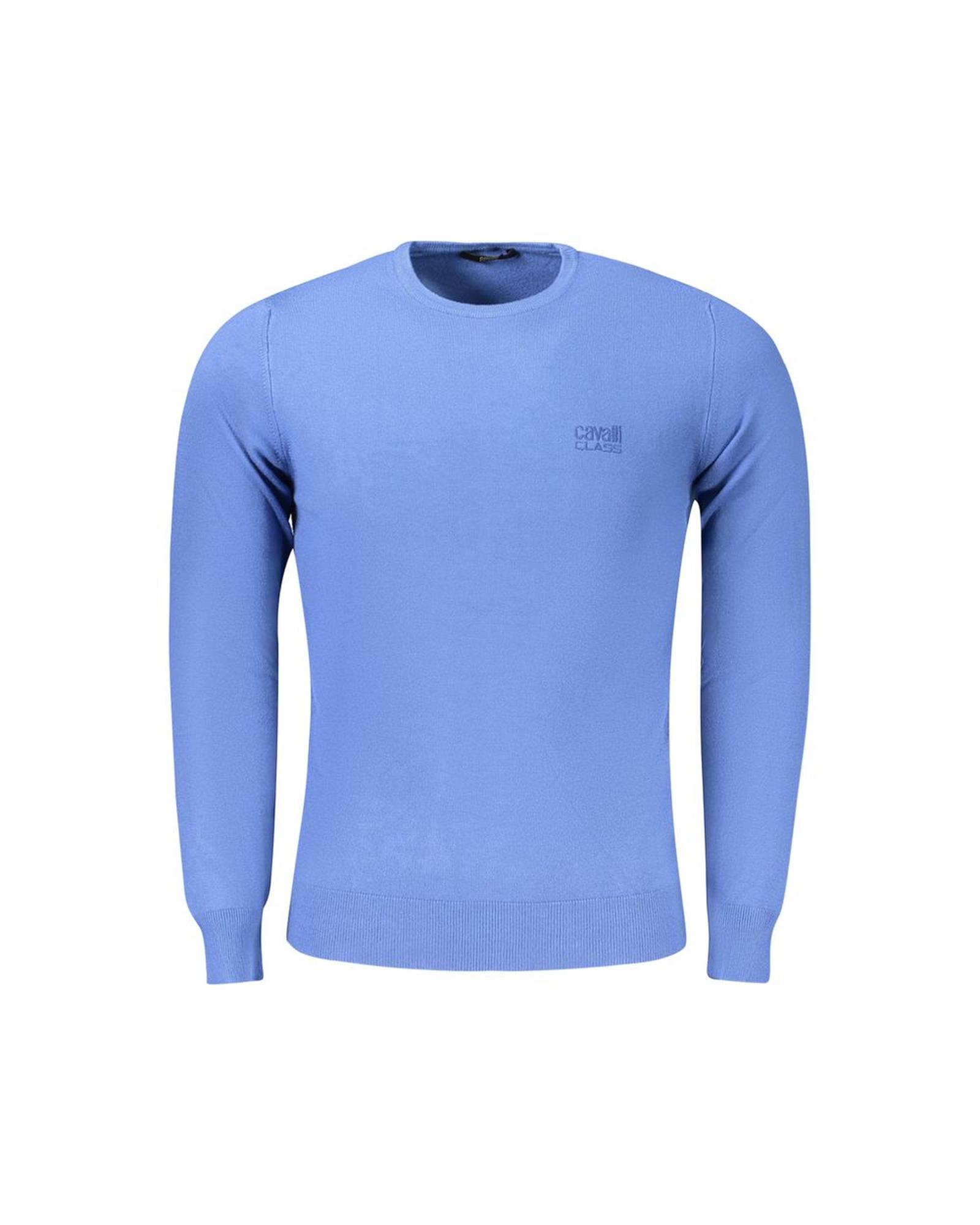 V539-CA-33480-M-202506161131-00 Cavalli Class Men's Blue Polyester Sweater - M - Image 1