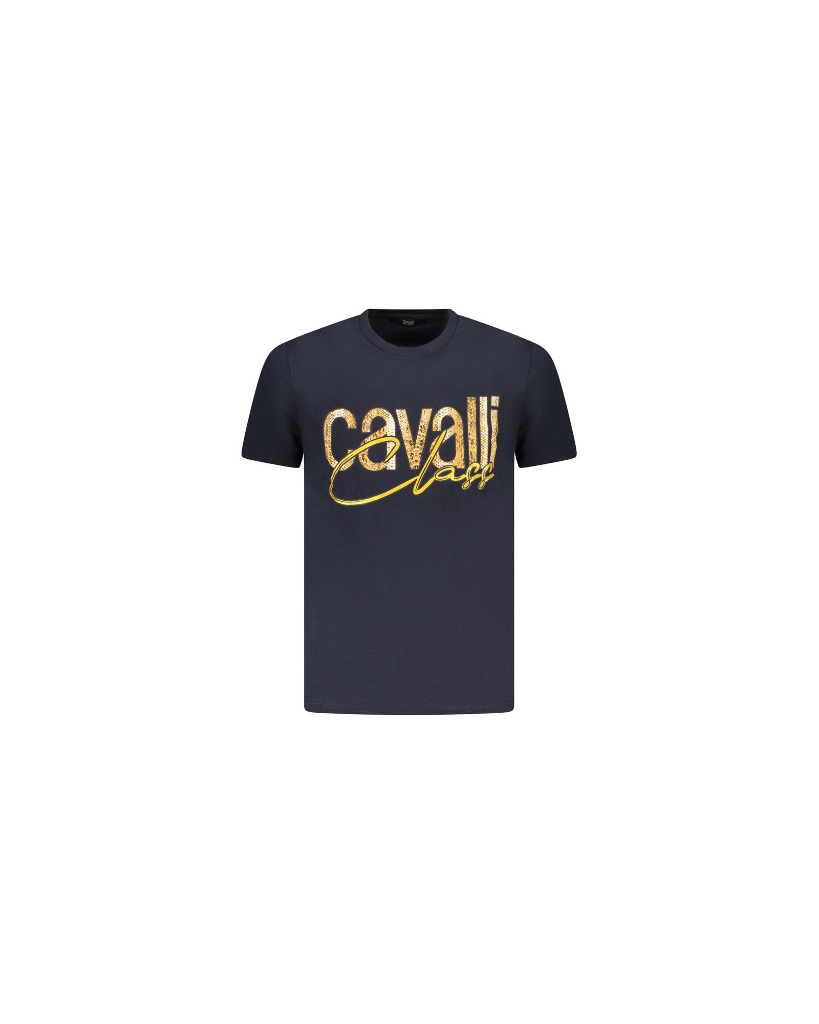 V539-CA-36638-L-202506161532-00 Cavalli Class Men's Blue Cotton T-Shirt - L - Image 1