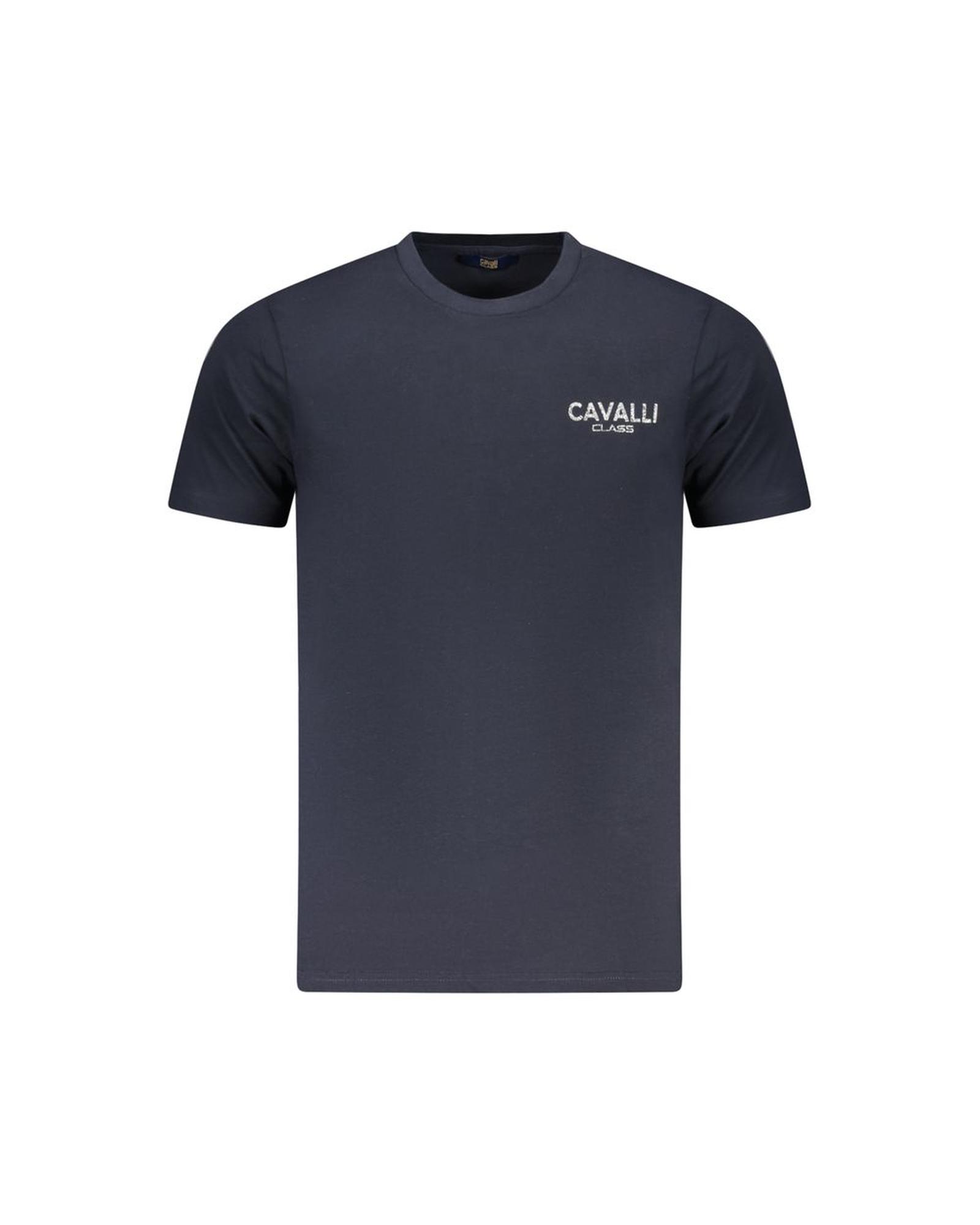 V539-CA-36665-XXL-202506161340-00 Cavalli Class Men's Blue Cotton T-Shirt - 2XL - Image 1