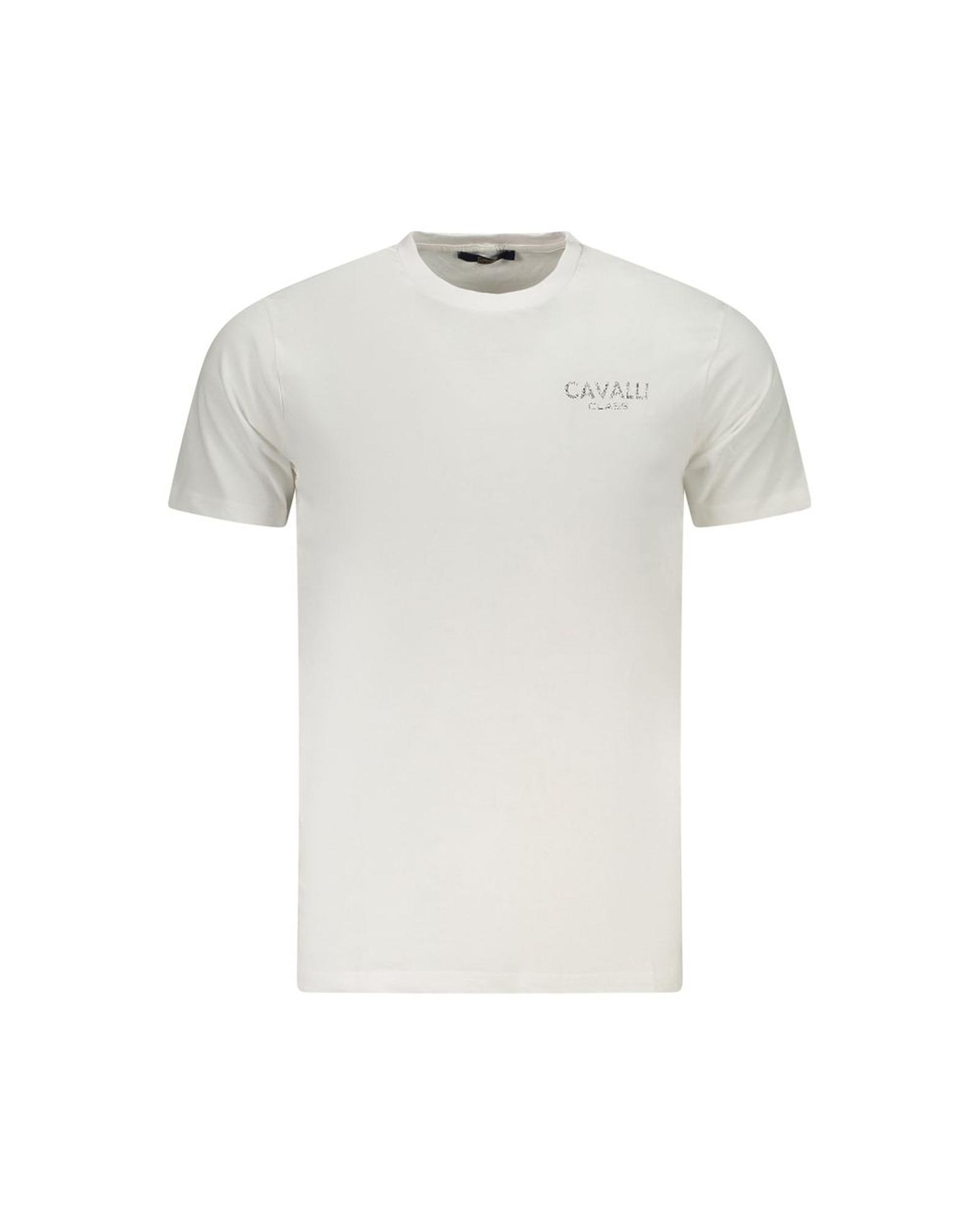 V539-CA-36671-XL-202506161354-00 Cavalli Class Men's White Cotton 's T-Shirt - XL - Image 1