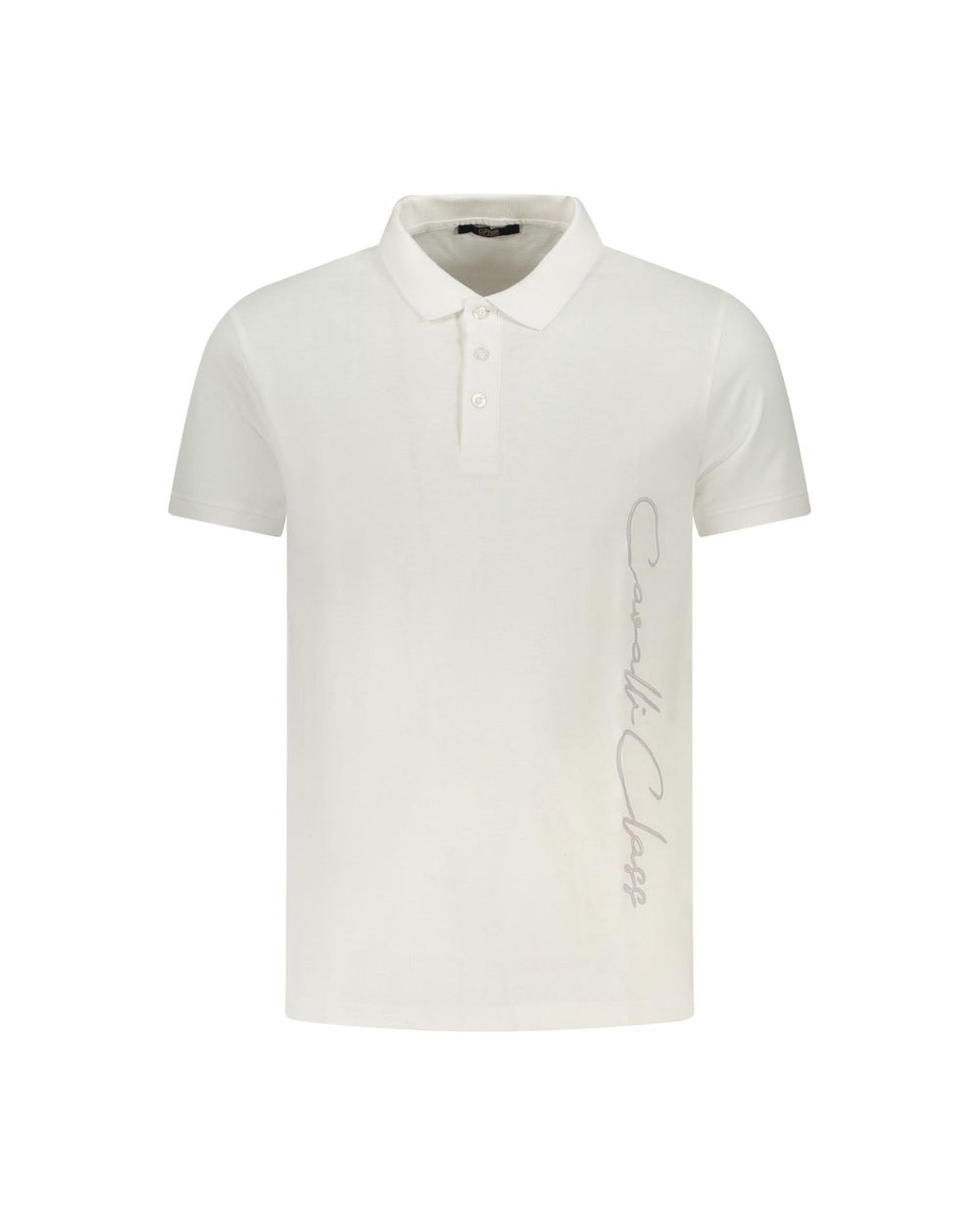 V539-CA-36686-XXL-202506161436-00 Cavalli Class Men's White Cotton Polo Shirt - 2XL - Image 1