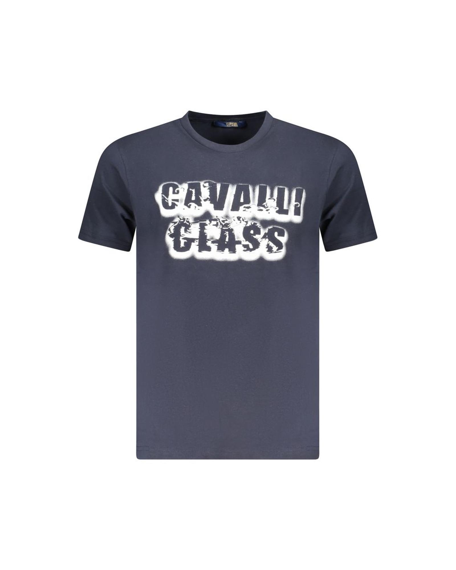 V539-CA-36706-XXL-202506161531-00 Cavalli Class Men's Blue Cotton T-Shirt - 2XL - Image 1