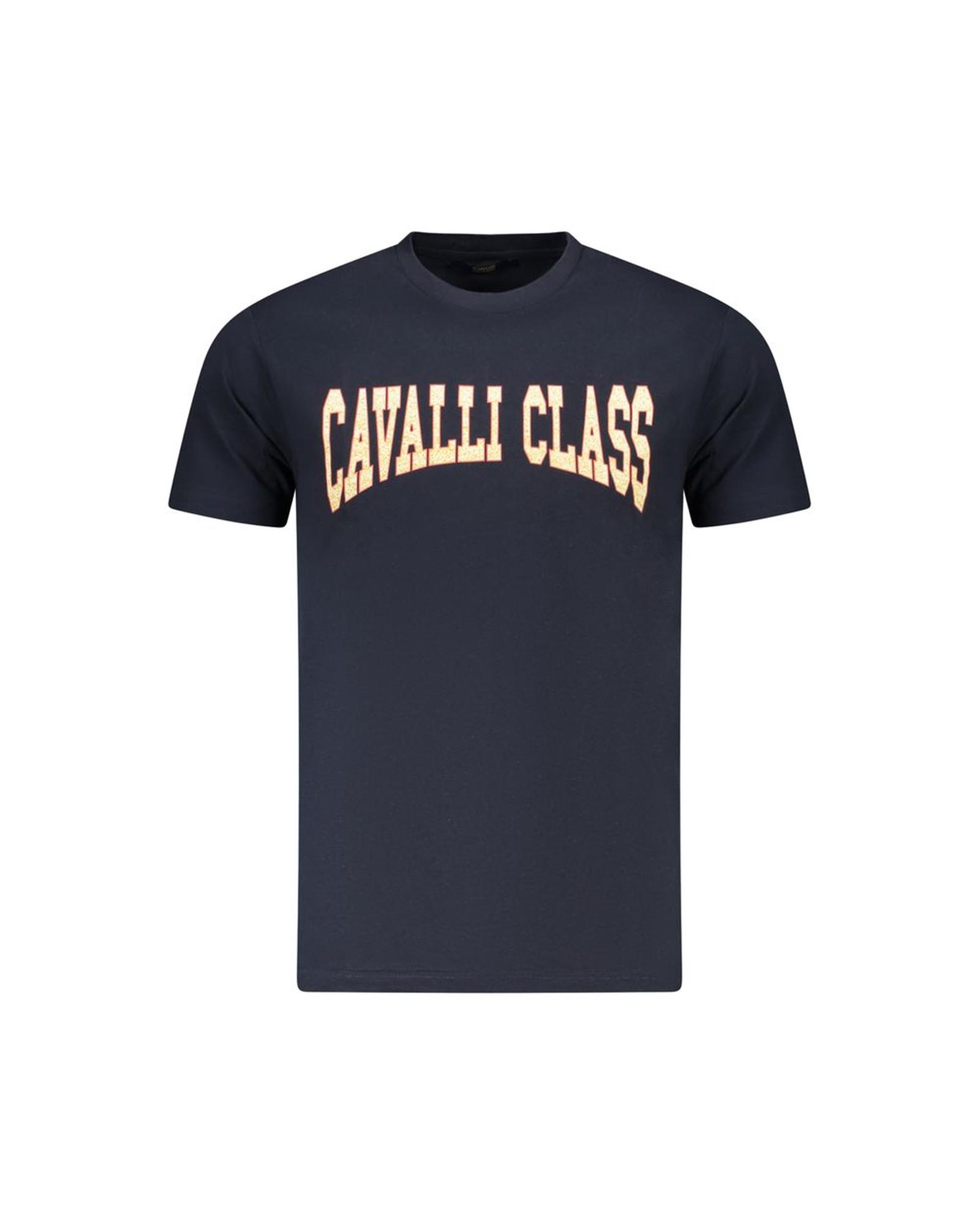 V539-CA-36708-XXL-202506161536-00 Cavalli Class Men's Blue Cotton T-Shirt - 2XL - Image 1