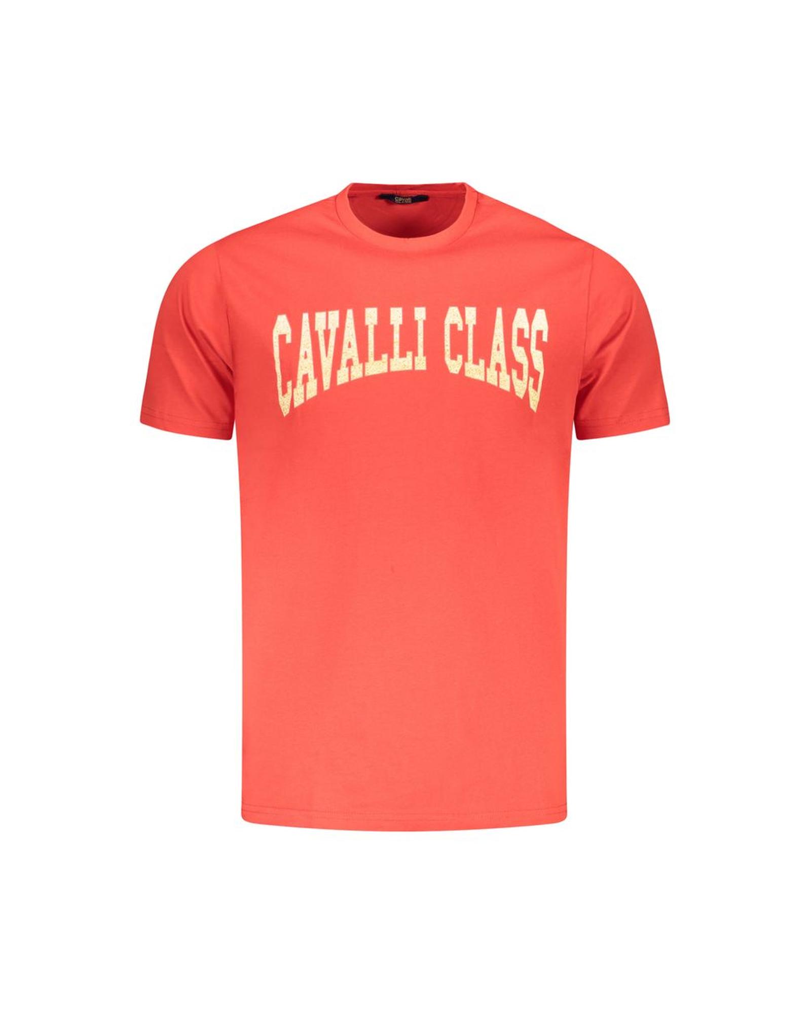 V539-CA-36711-M-202506161545-00 Cavalli Class Men's Red Cotton T-Shirt - M - Image 1
