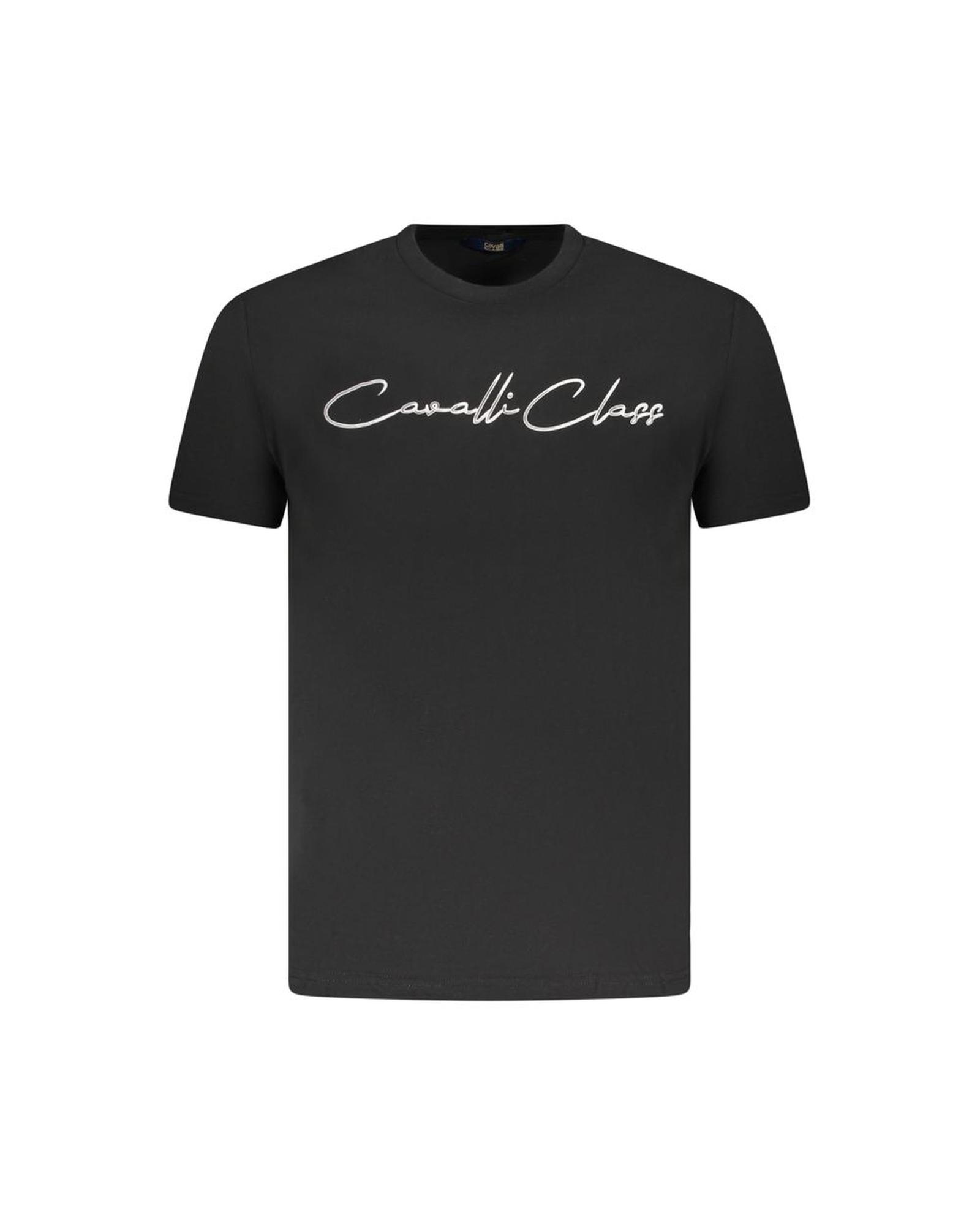 V539-CA-36712-M-202506161847-00 Cavalli Class Men's Black Cotton T-Shirt - M - Image 1
