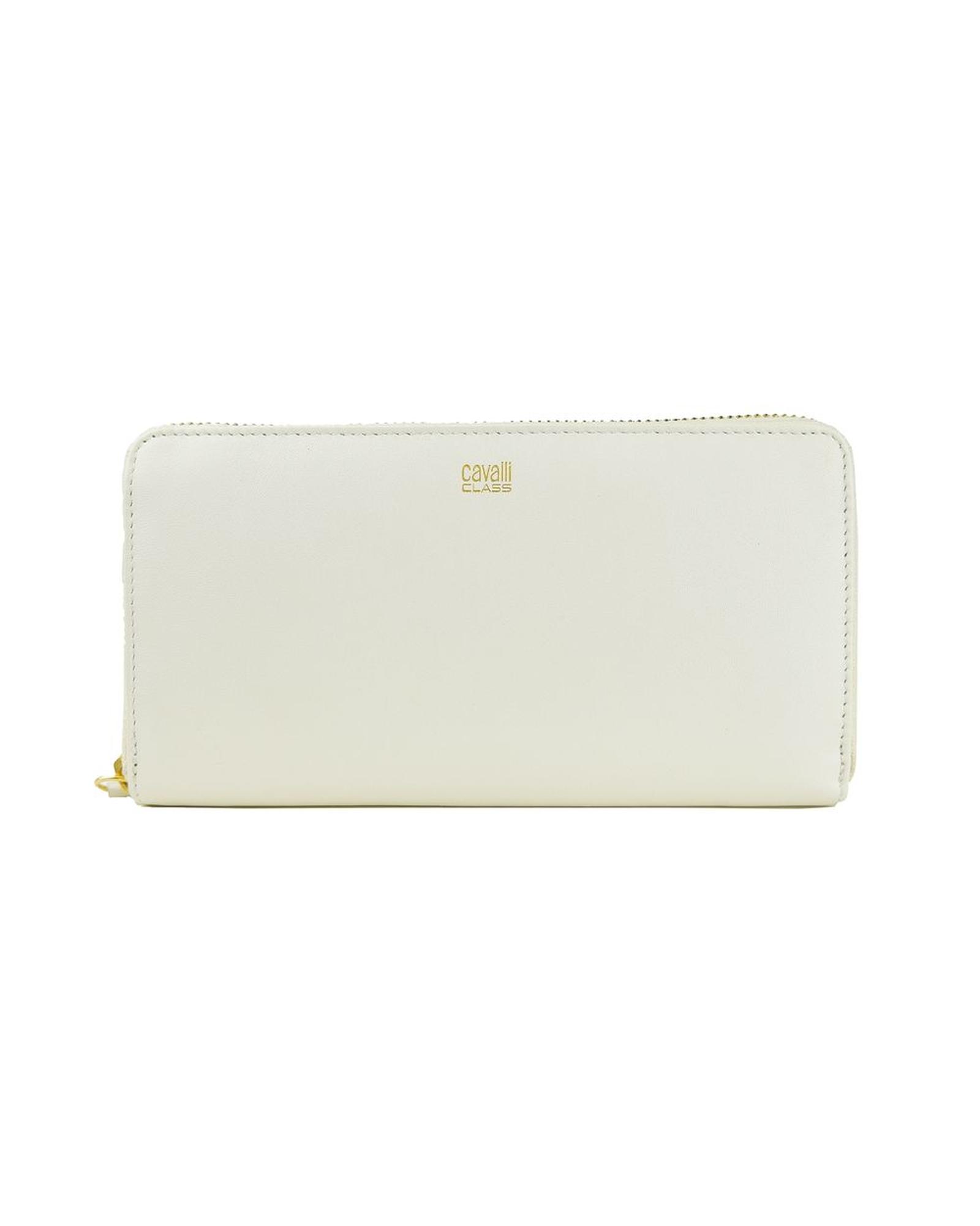 V539-CACL-5838-202508312055-00 Cavalli Class White Purse with Zipped Closure One Size Women - Image 1