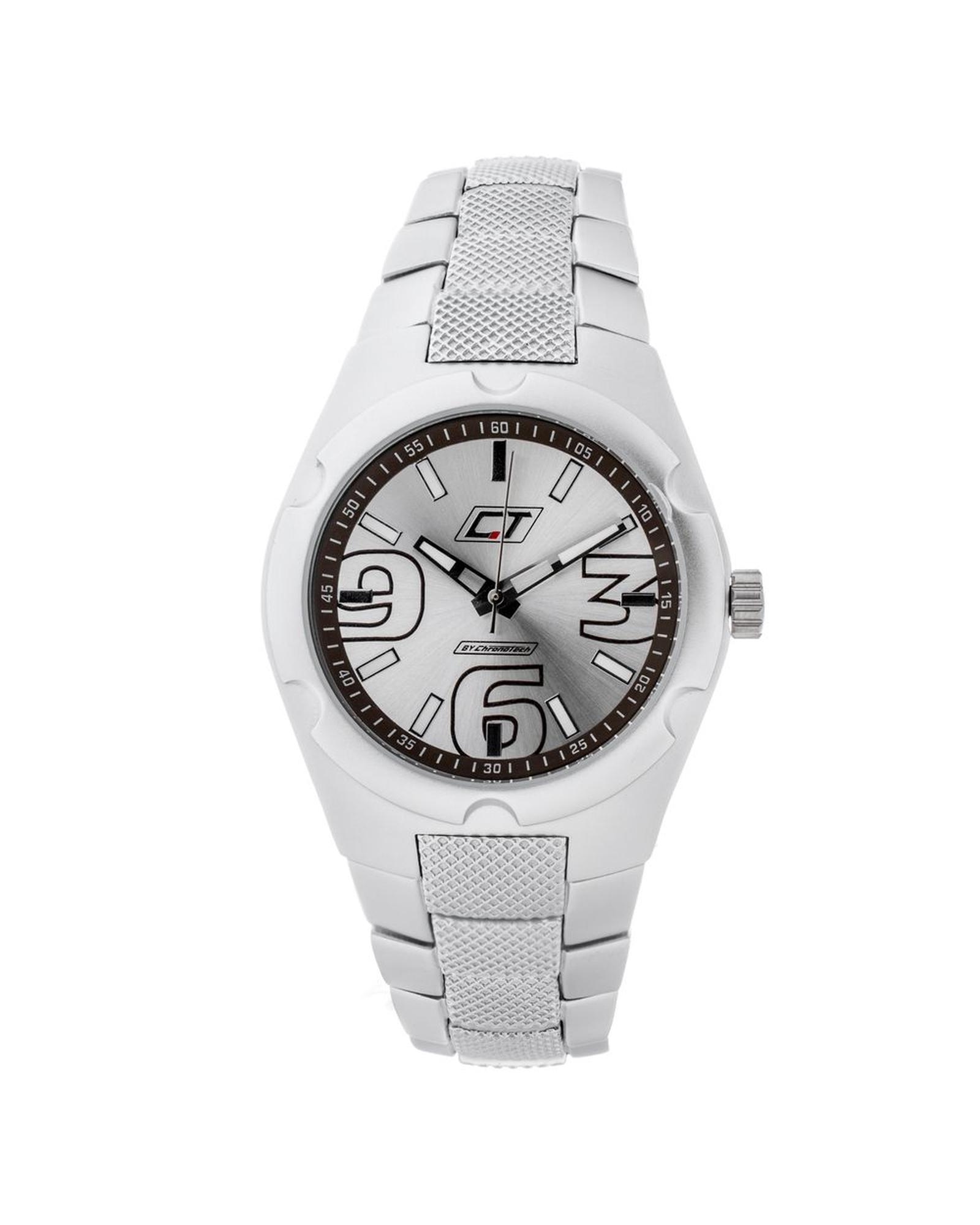 V539-CHCC7039M06MAC-202506161740-00 Chronotech Men's Silver Steel Watch - One Size - Image 1