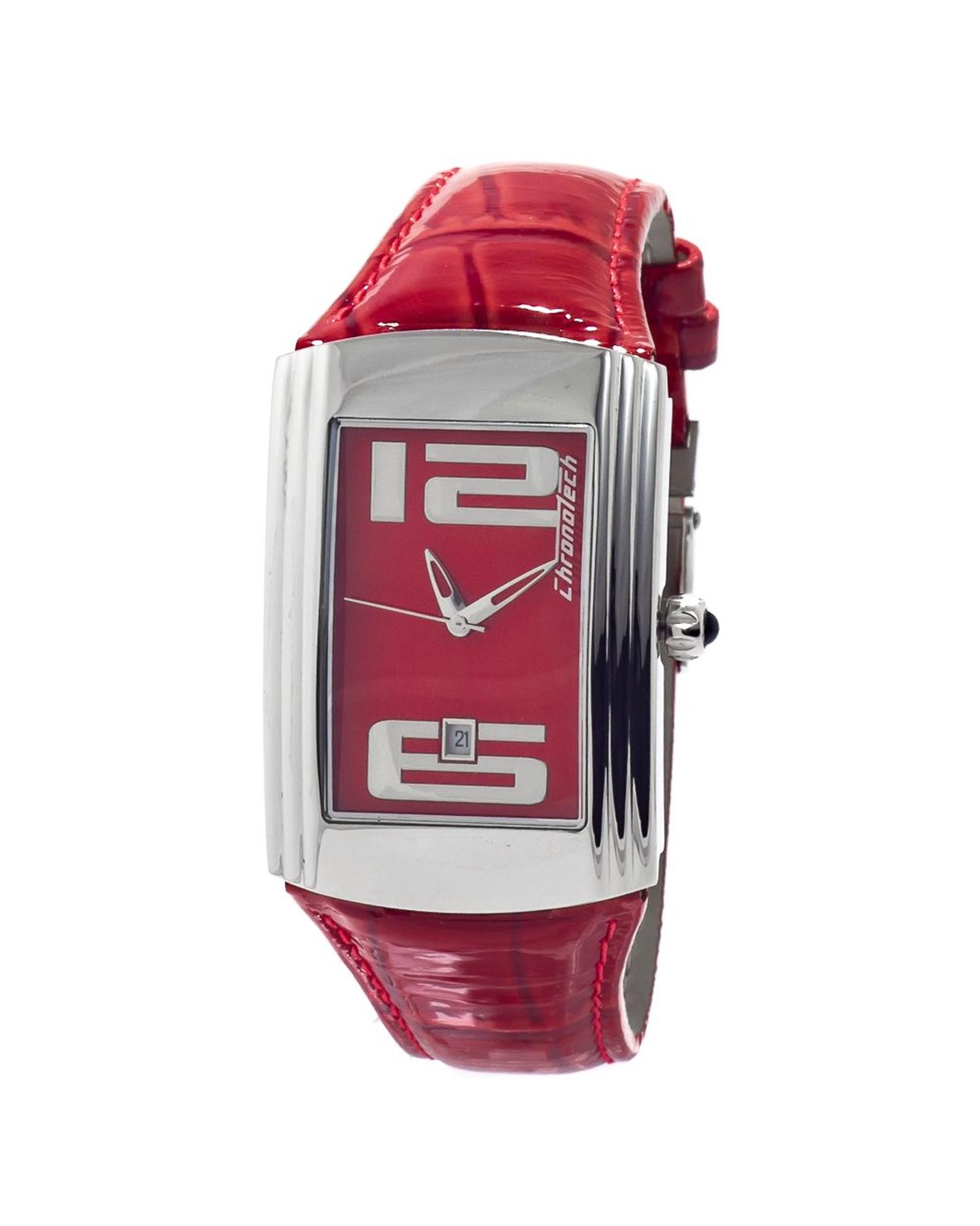 V539-CHCT7017M05AC-202506161612-00 Chronotech Unisex's Red Leather Watch - One Size - Image 1