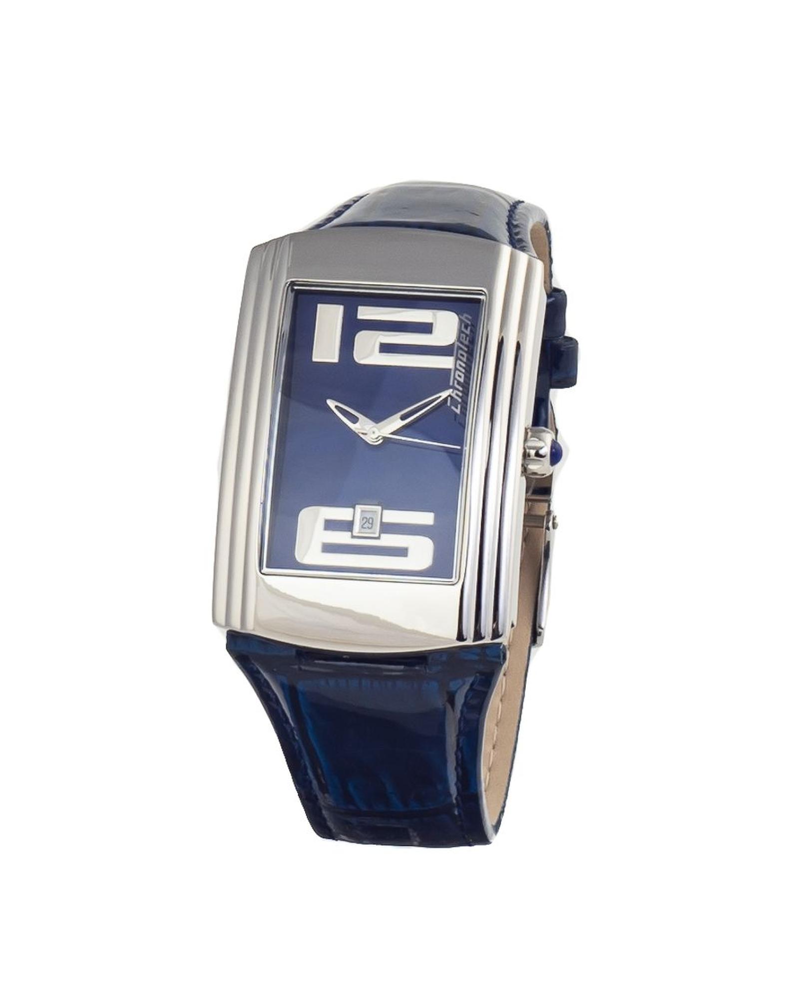 V539-CHCT7017M09AC-202506161616-00 Chronotech Men's Blue Leather Watch - One Size - Image 1