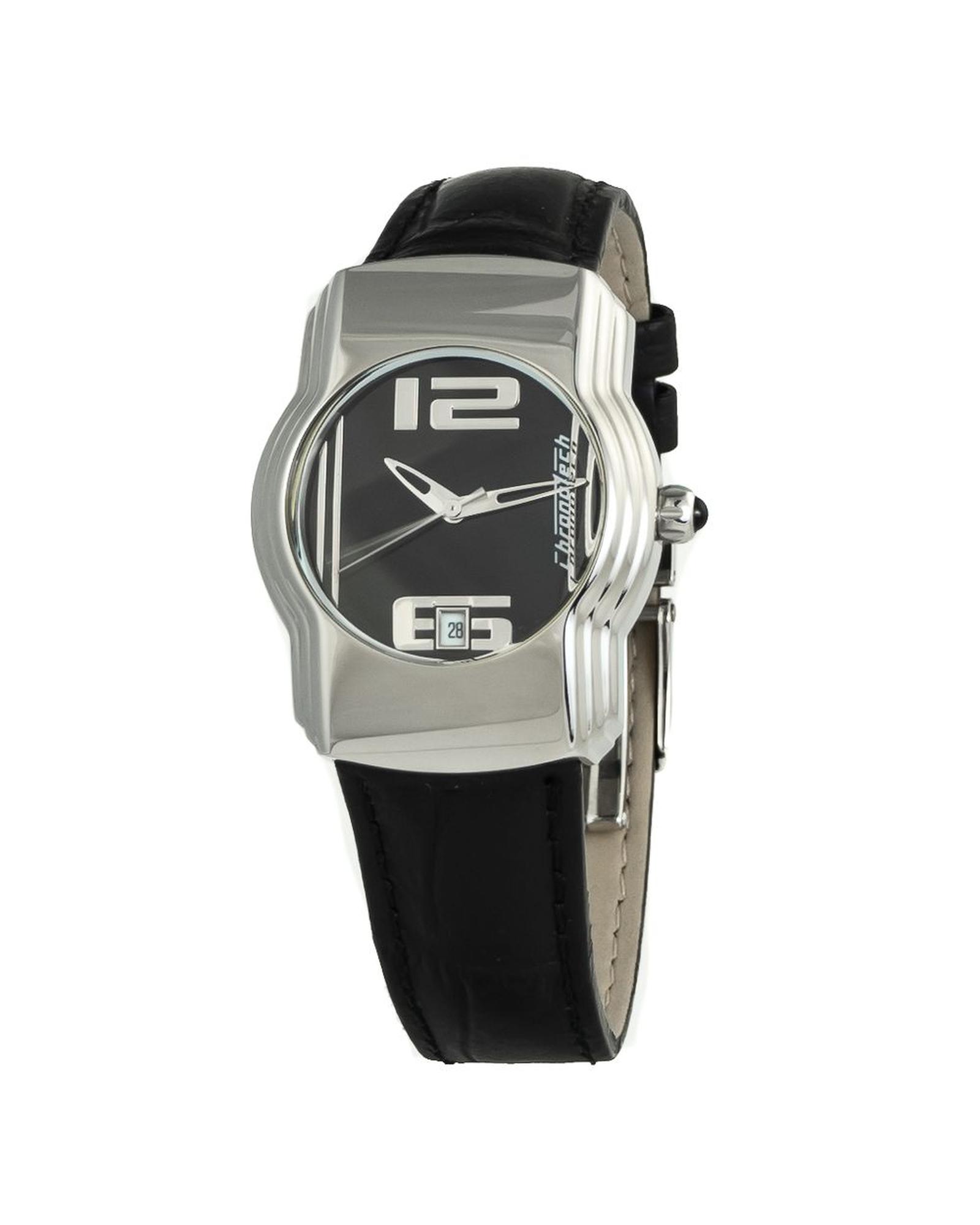 V539-CHCT7279M04AC-202506161715-00 Chronotech Unisex's Black Leather Watch - One Size - Image 1